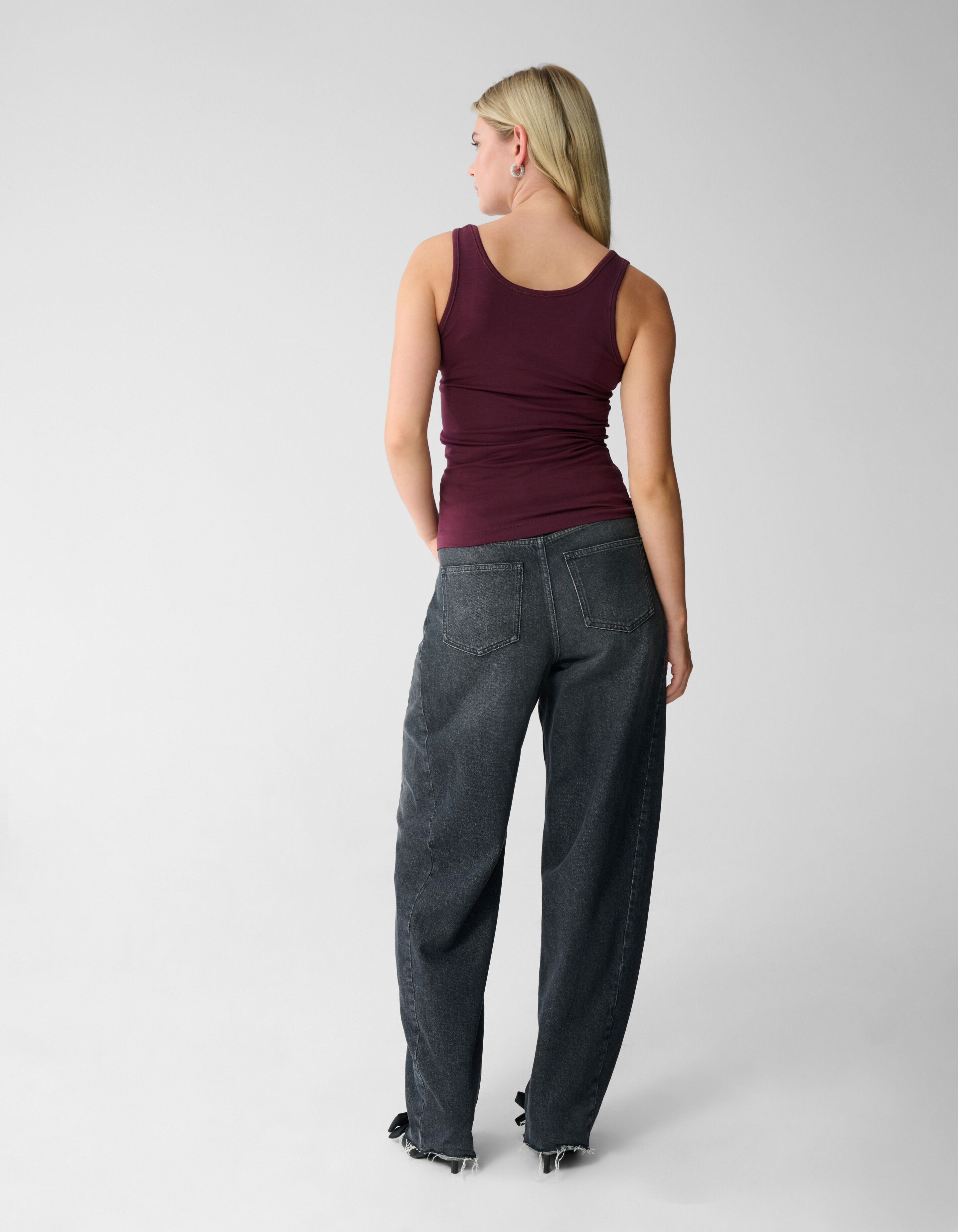 Basis Tanktop Donkerrood SHOEBY WOMEN
