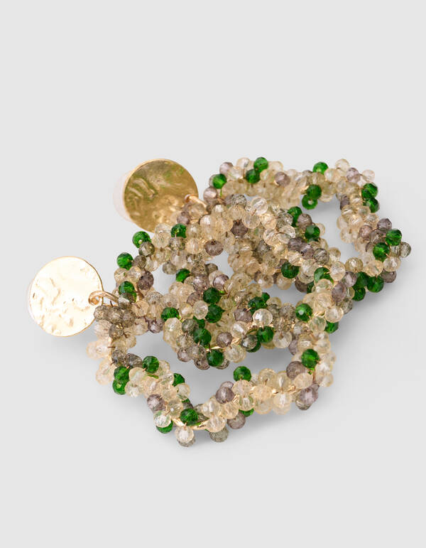 Multi Beaded Oorbellen Groen SHOEBY ACCESSOIRES