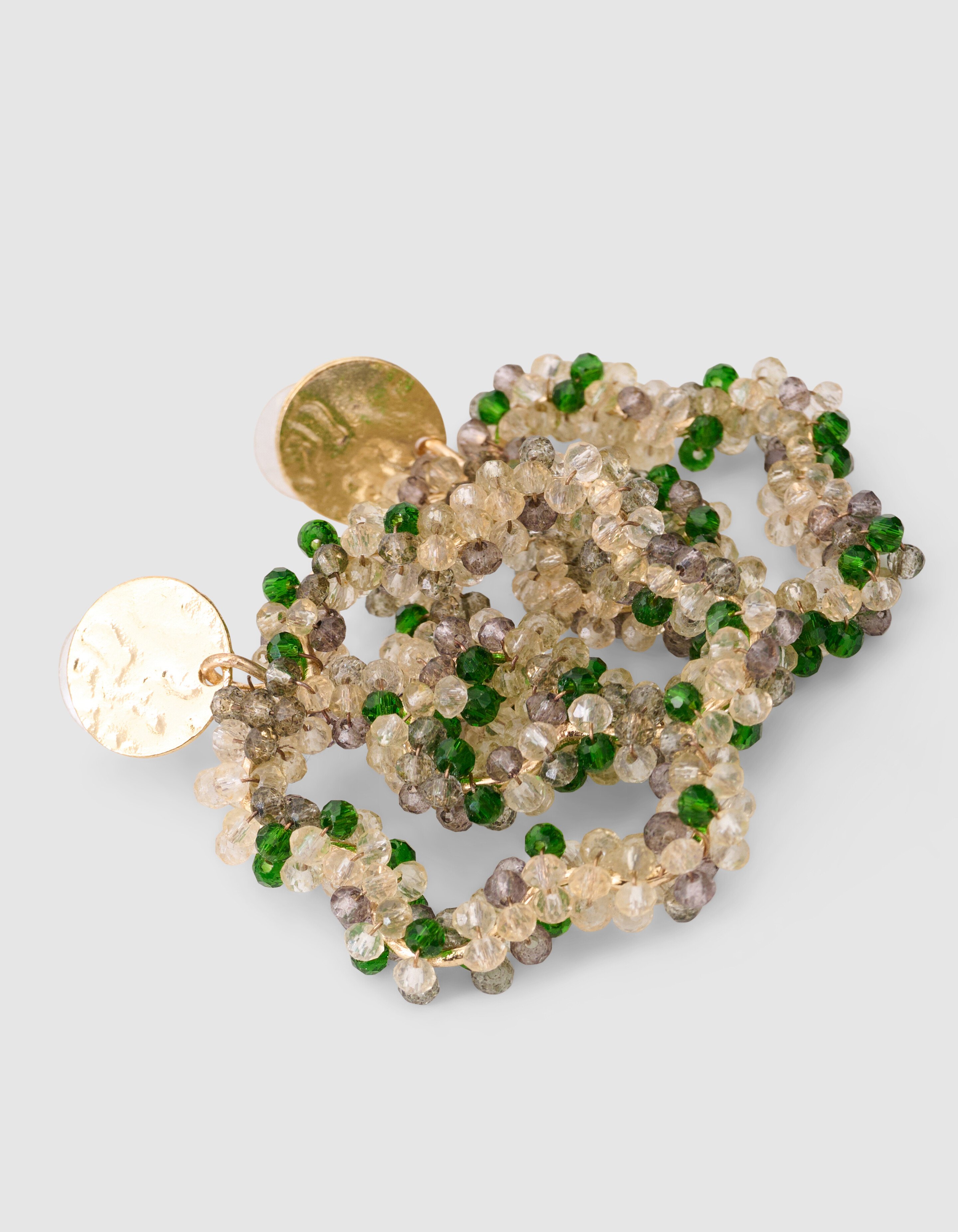 Multi Beaded Oorbellen Groen SHOEBY ACCESSOIRES