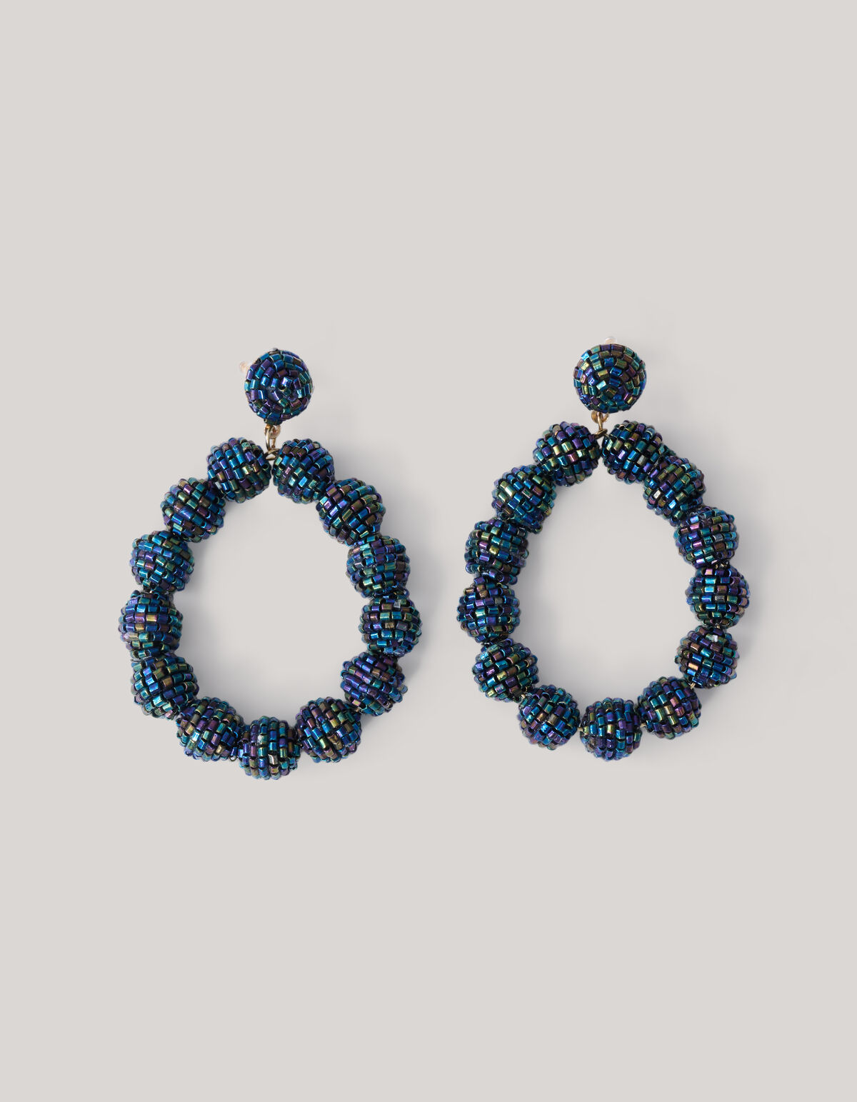 Beaded Oorbellen Donkerblauw SHOEBY ACCESSOIRES