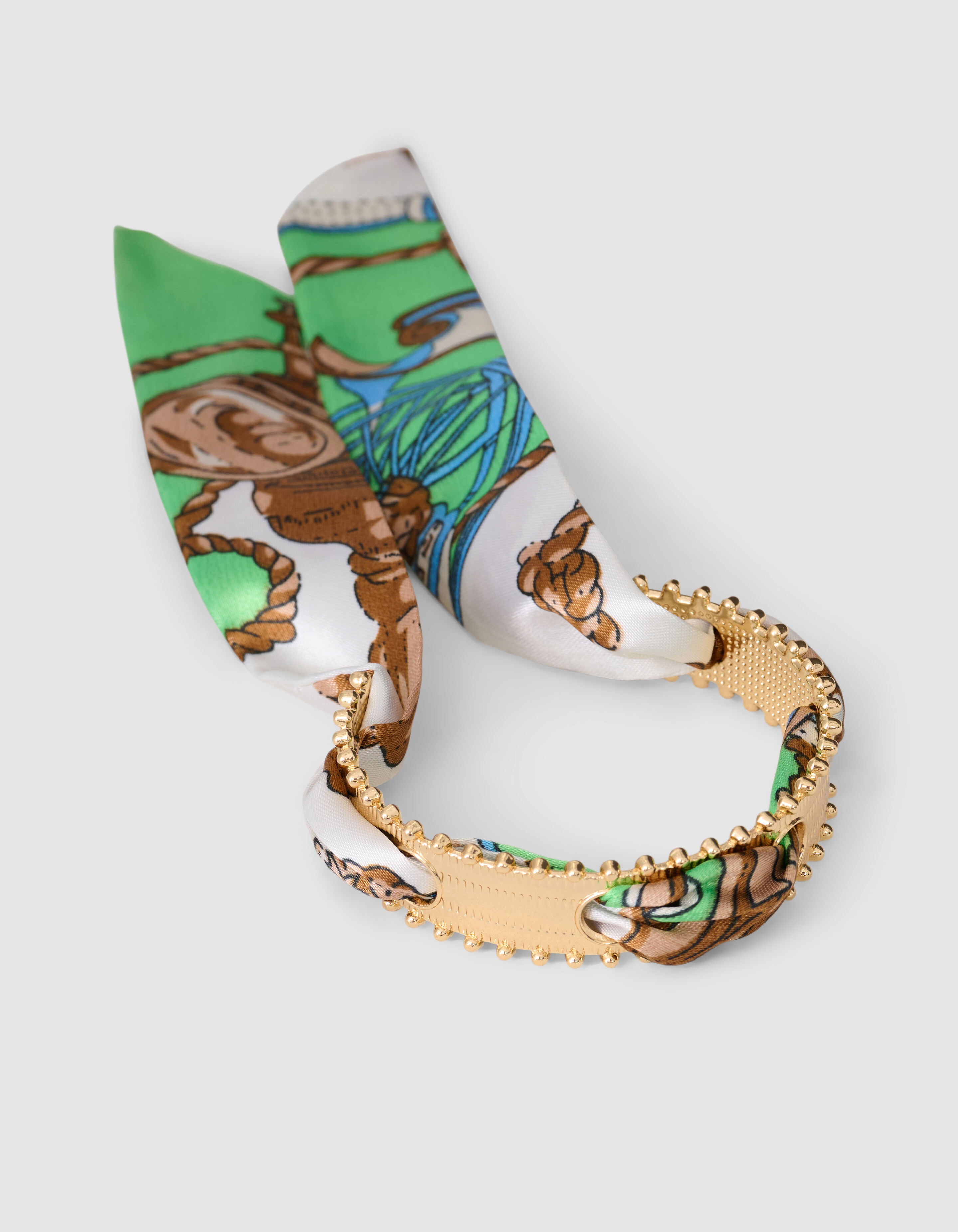 Printed Sjaal Armband Bruin SHOEBY ACCESSOIRES