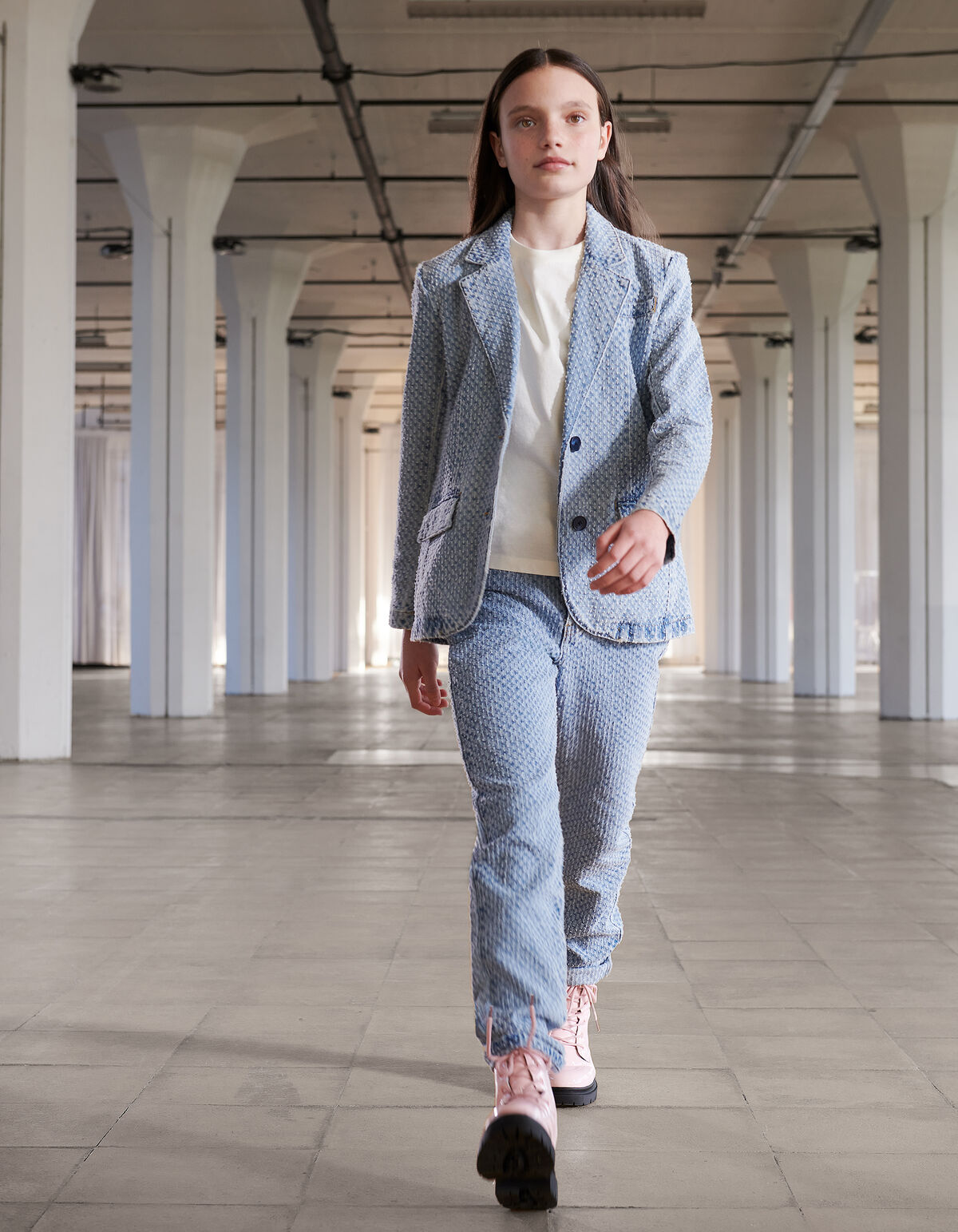 Structuur Straight Jeans Bleached SHOEBY GIRLS