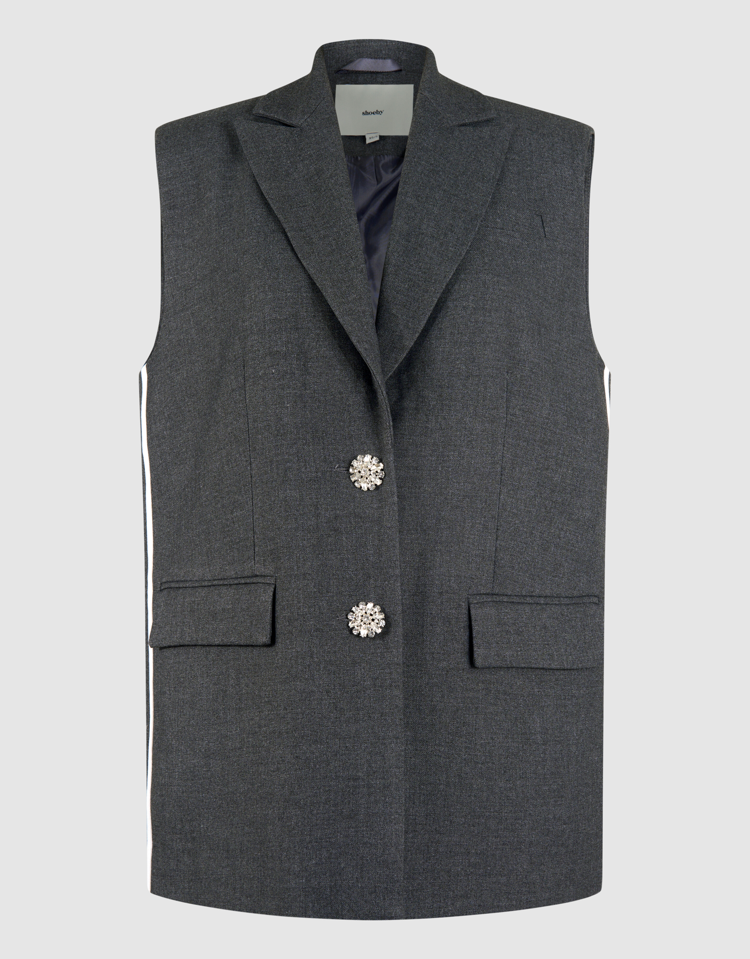 Sleeveless Sporty Gilet Donkergrijs SHOEBY WOMEN