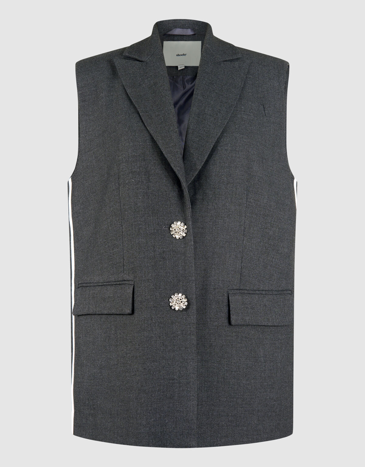 Sleeveless Sporty Gilet Donkergrijs SHOEBY WOMEN