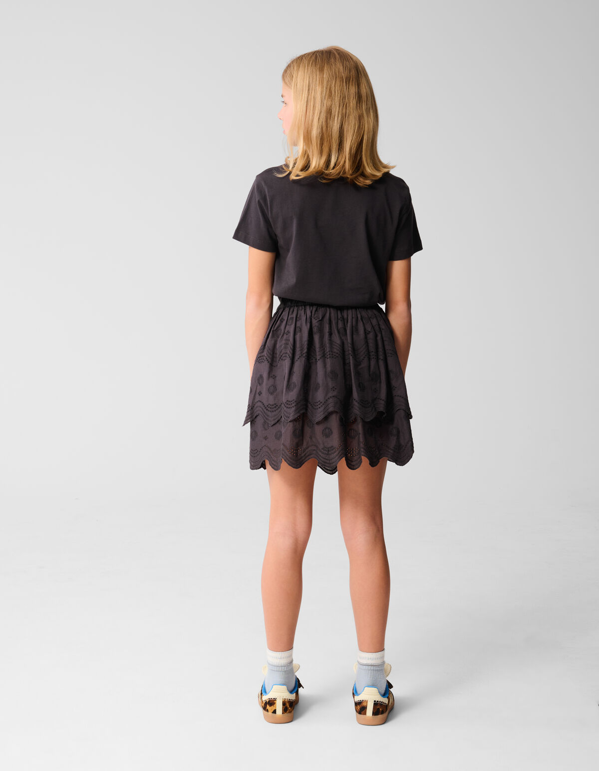 Embroidery Rok Zwart SHOEBY GIRLS