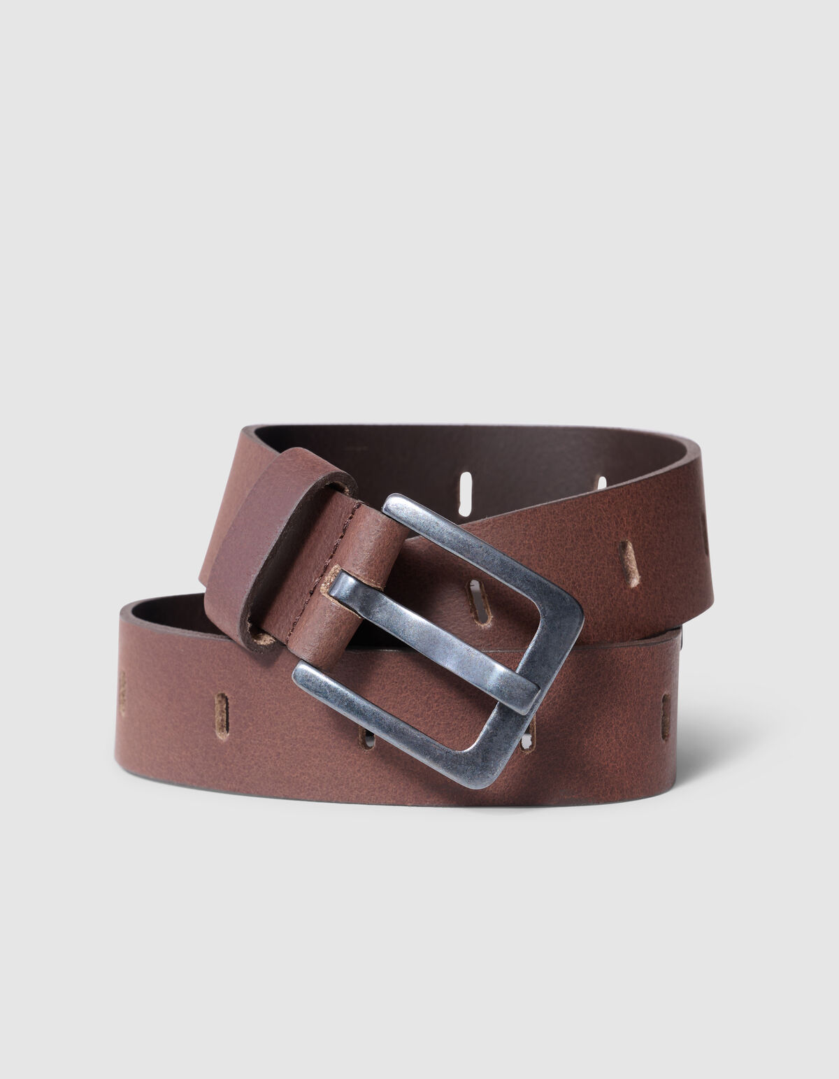 Basis Leren Riem Bruin SHOEBY ACCESSOIRES