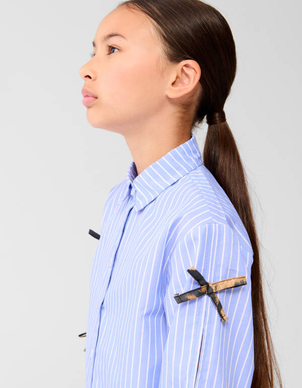 Strik Striped Blouse Blauw SHOEBY GIRLS