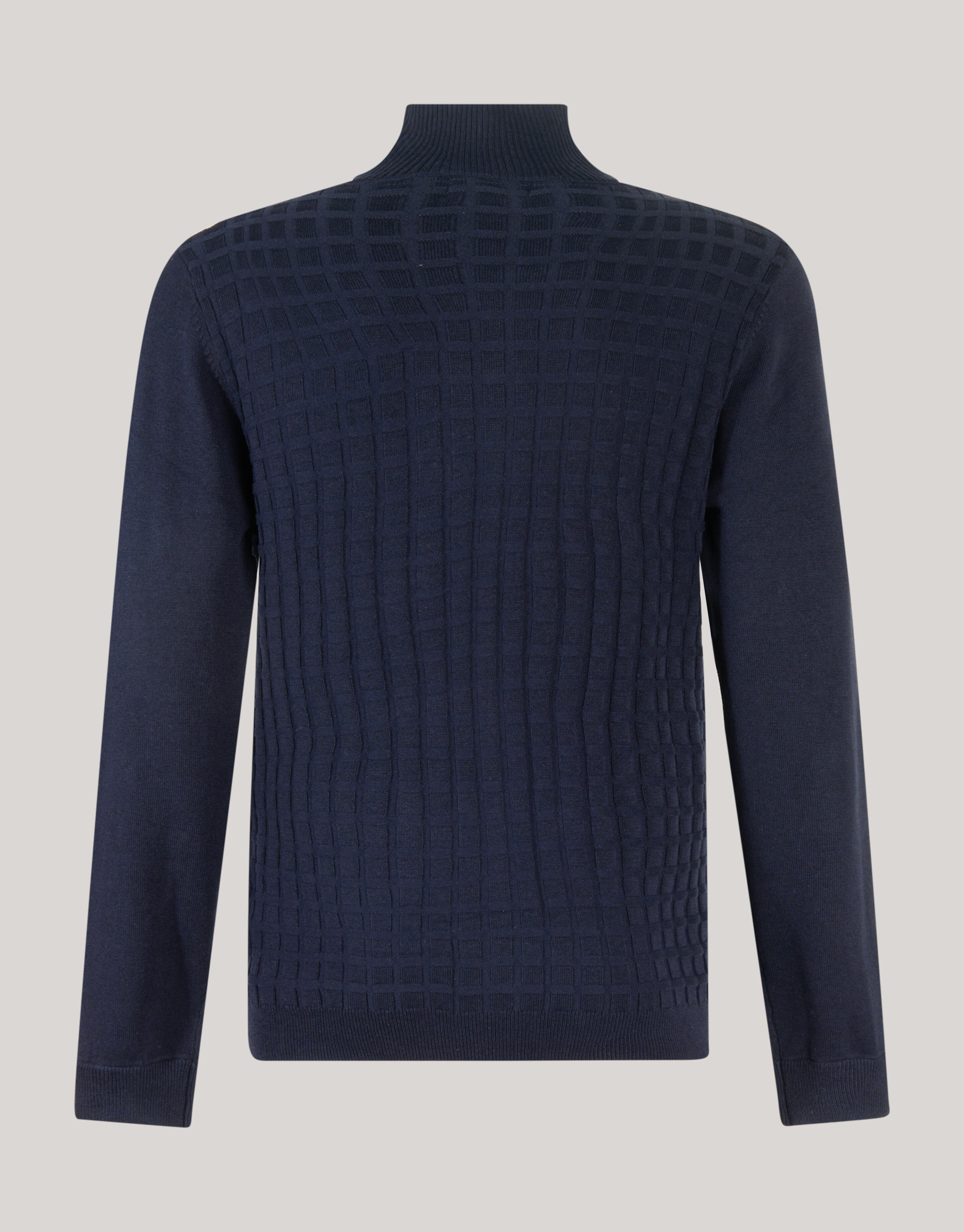 Structuur Zip Vest Donkerblauw SHOEBY MEN