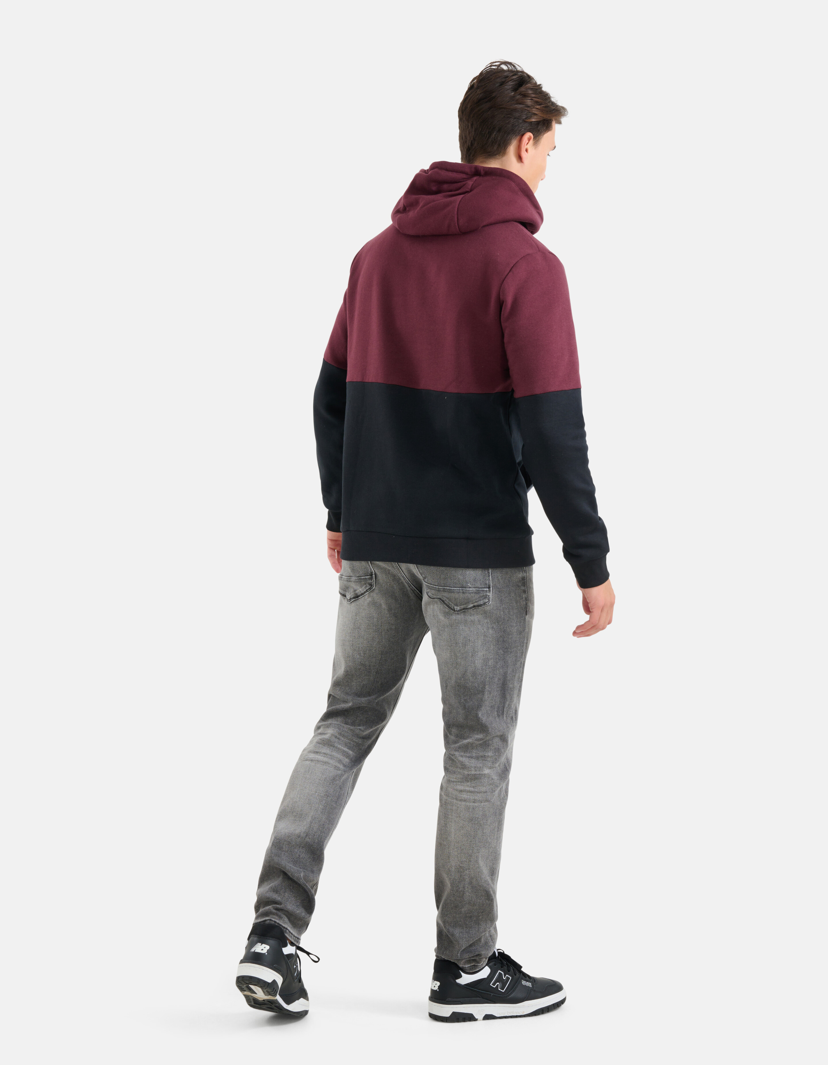 Gekleurde Contrast Hoodie Zwart SHOEBY MEN