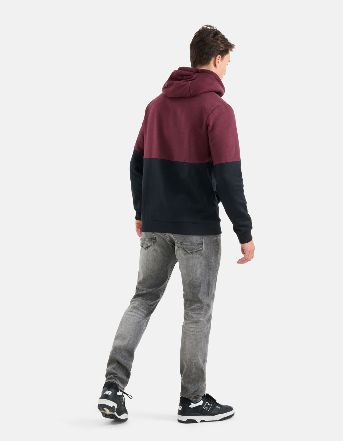 Gekleurde Contrast Hoodie Zwart SHOEBY MEN