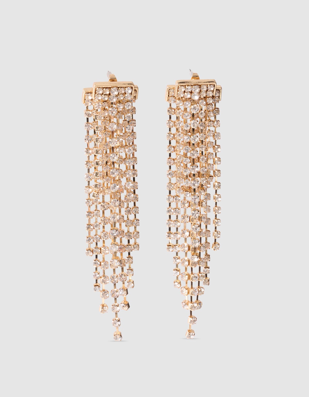 Double Layer Strass Oorbellen Goud SHOEBY ACCESSOIRES