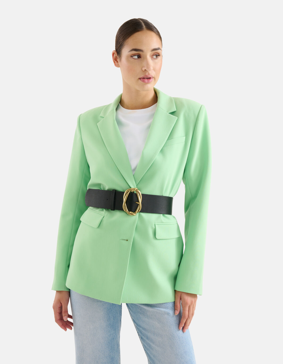 Braided Buckle Riem Zwart SHOEBY ACCESSOIRES