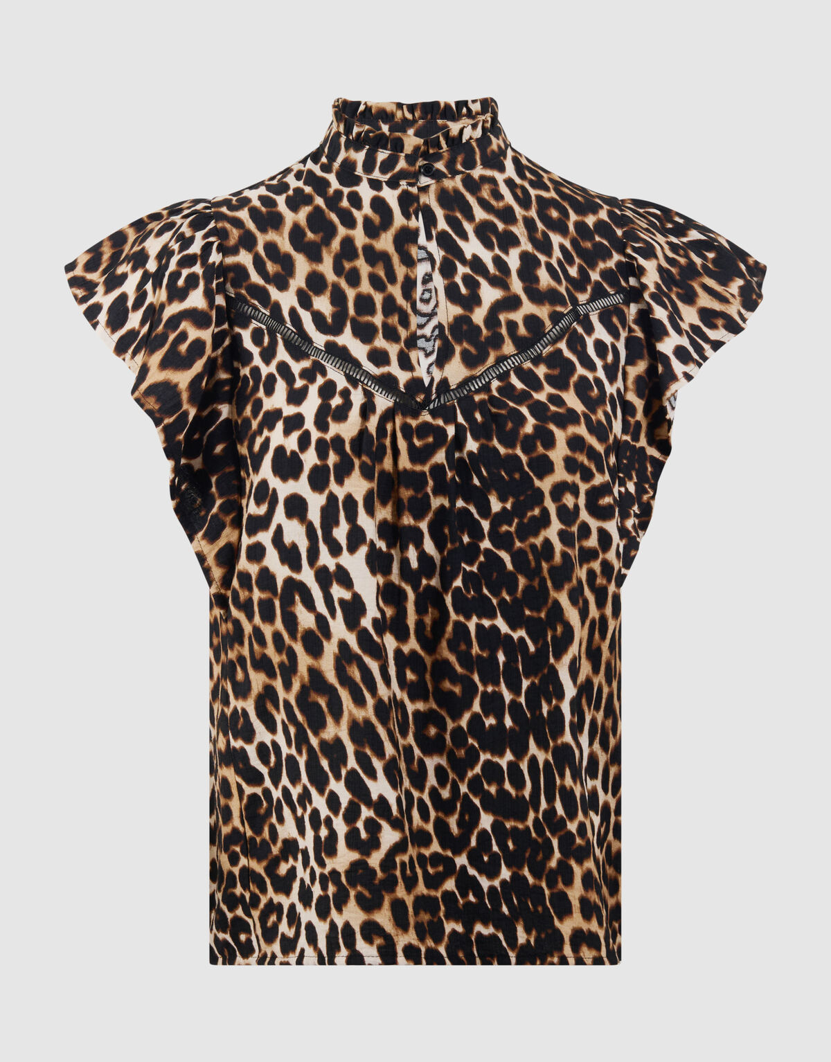 Leopard Ruffle Top Bruin SHOEBY WOMEN