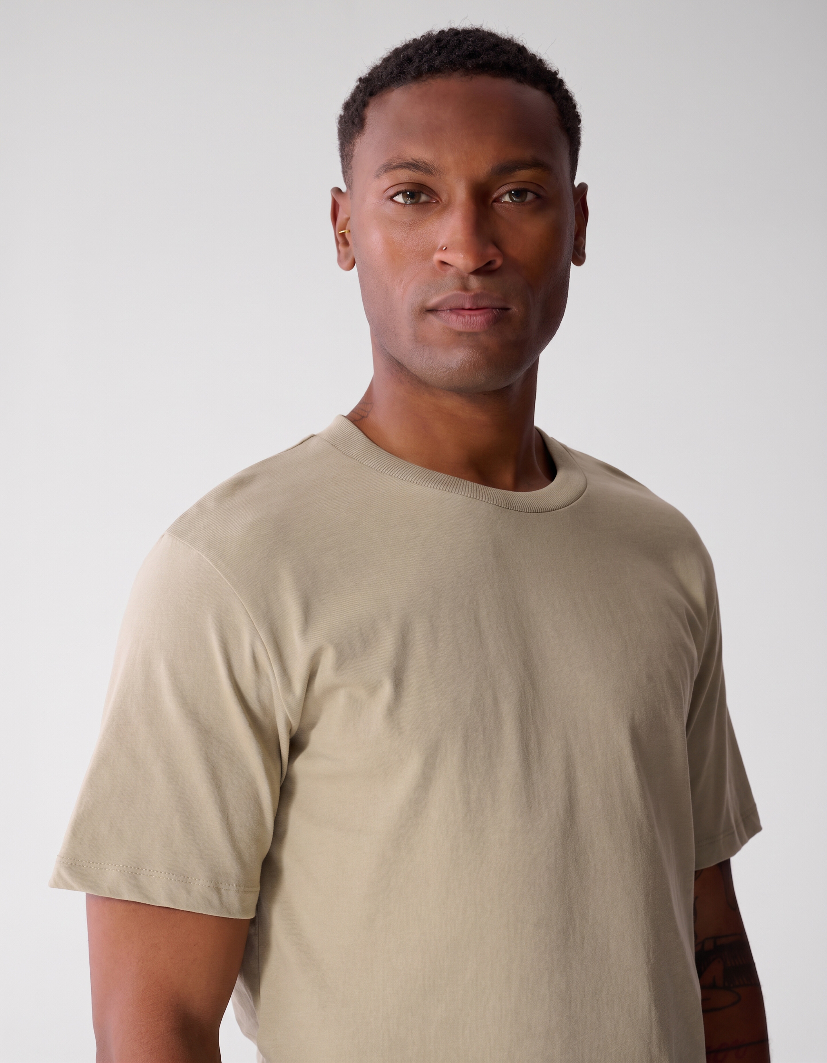 Scratched Artwork T-shirt Lichtgroen SHOEBY MEN