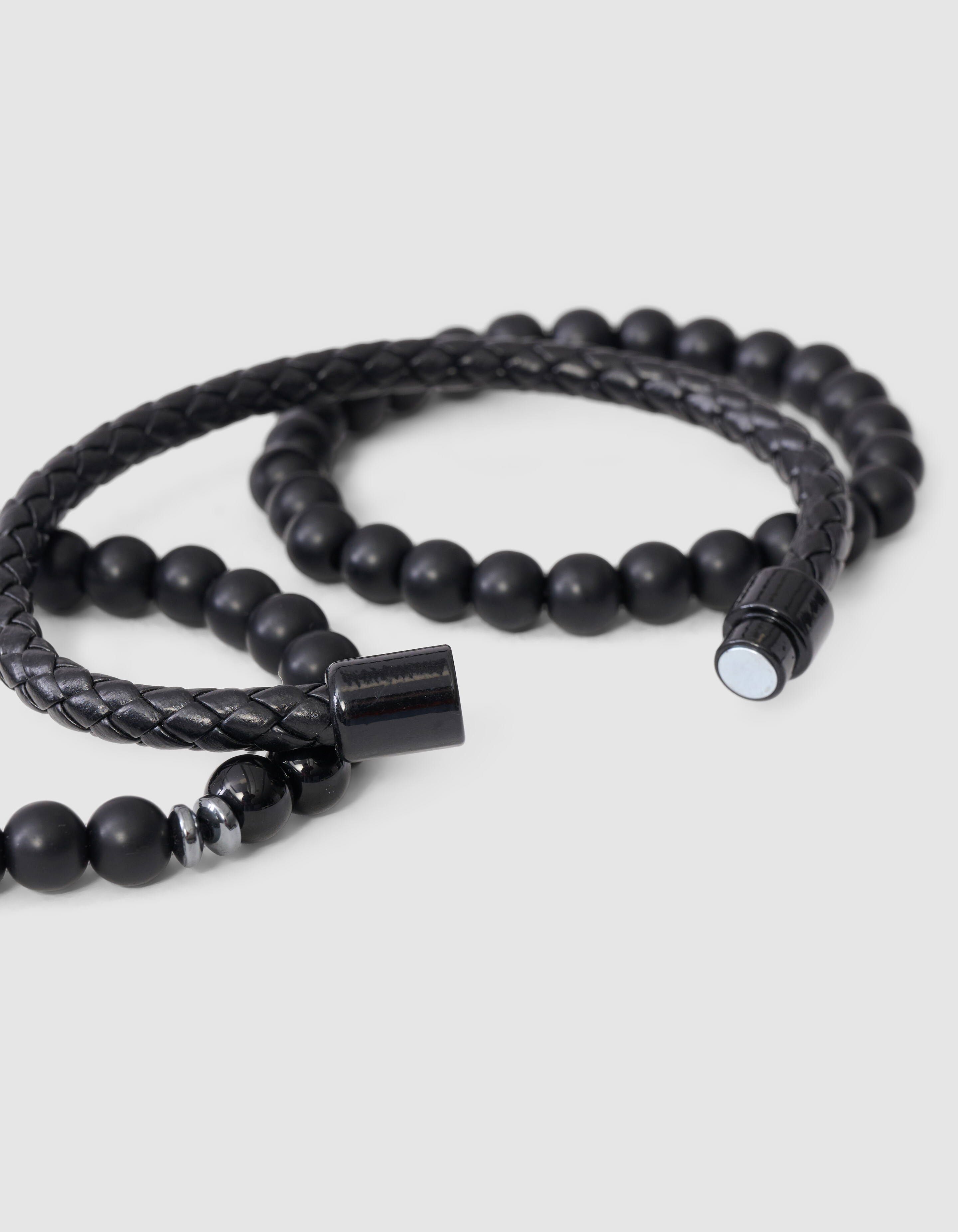 Beaded Armband Set Zwart SHOEBY MEN