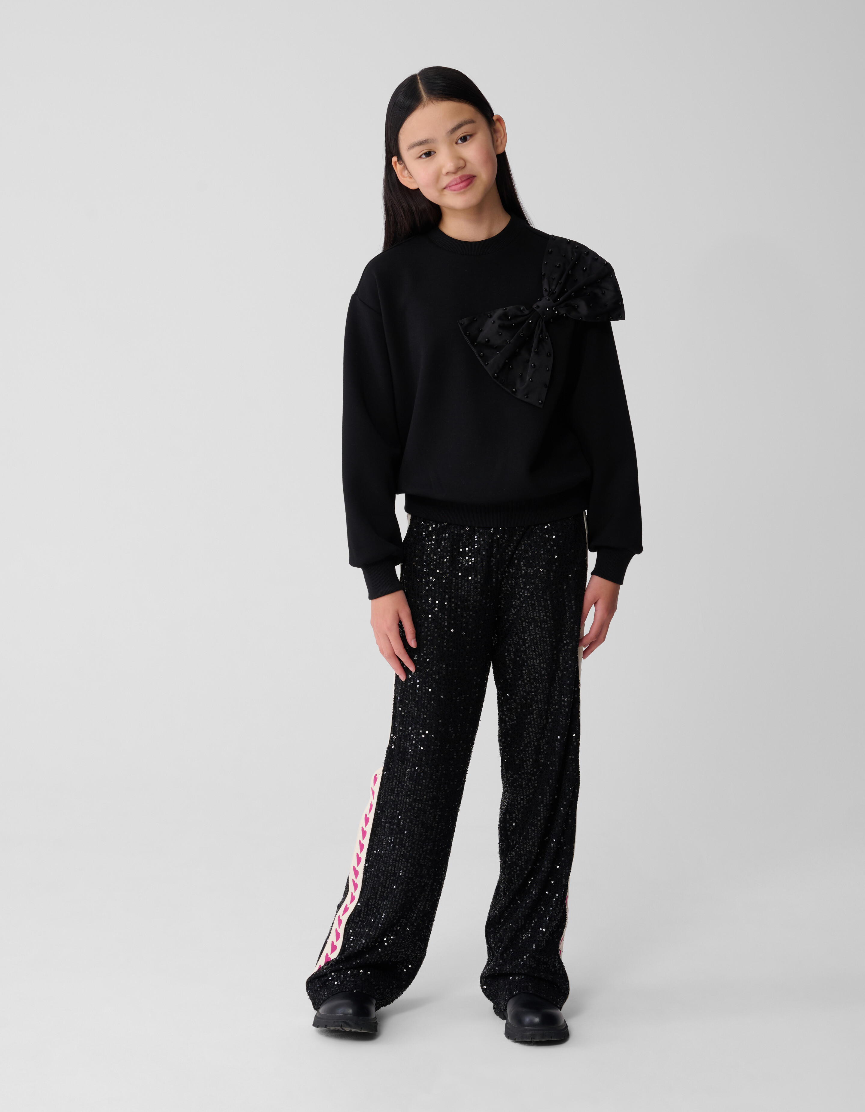 Big Strik Sweater Zwart SHOEBY GIRLS