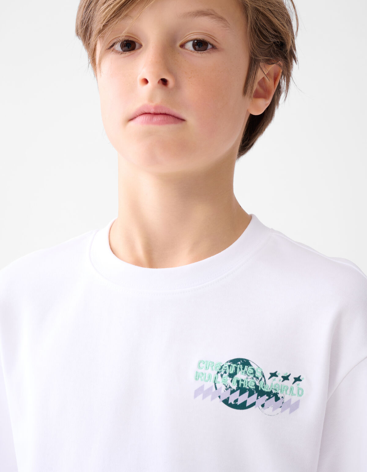 Artwork T-shirt Wit SHOEBY BOYS