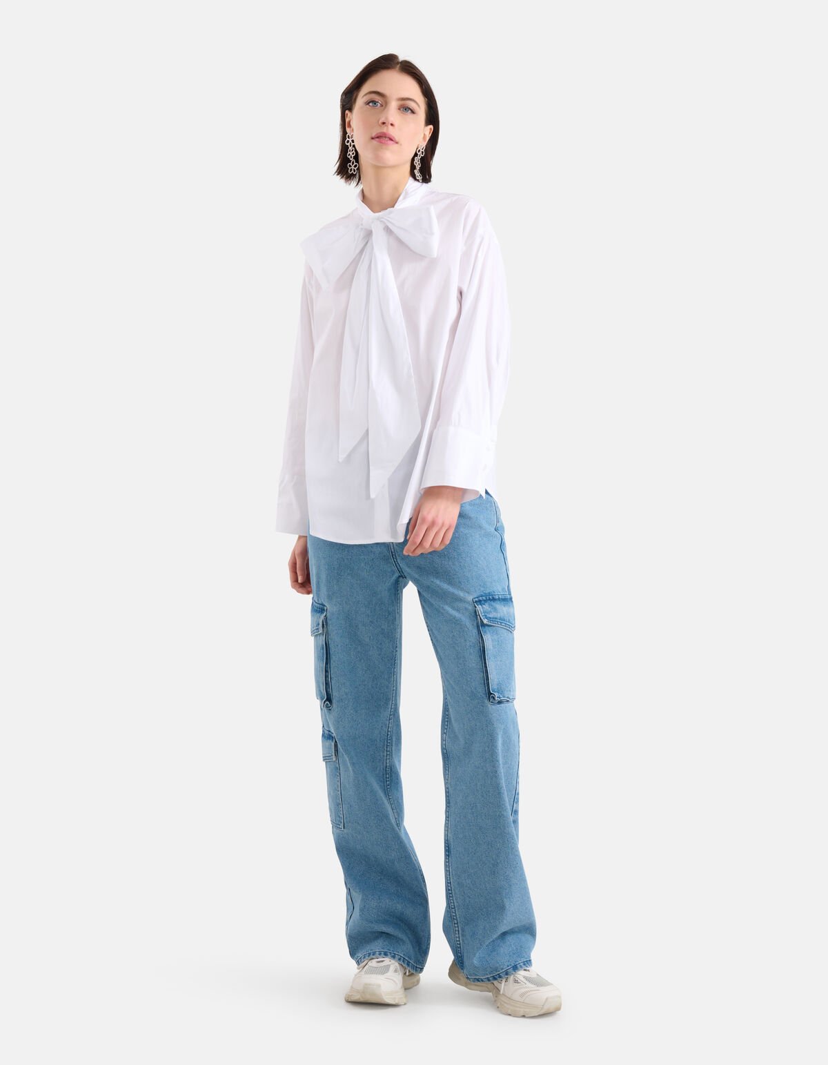 Bow Blouse Wit SHOEBY WOMEN