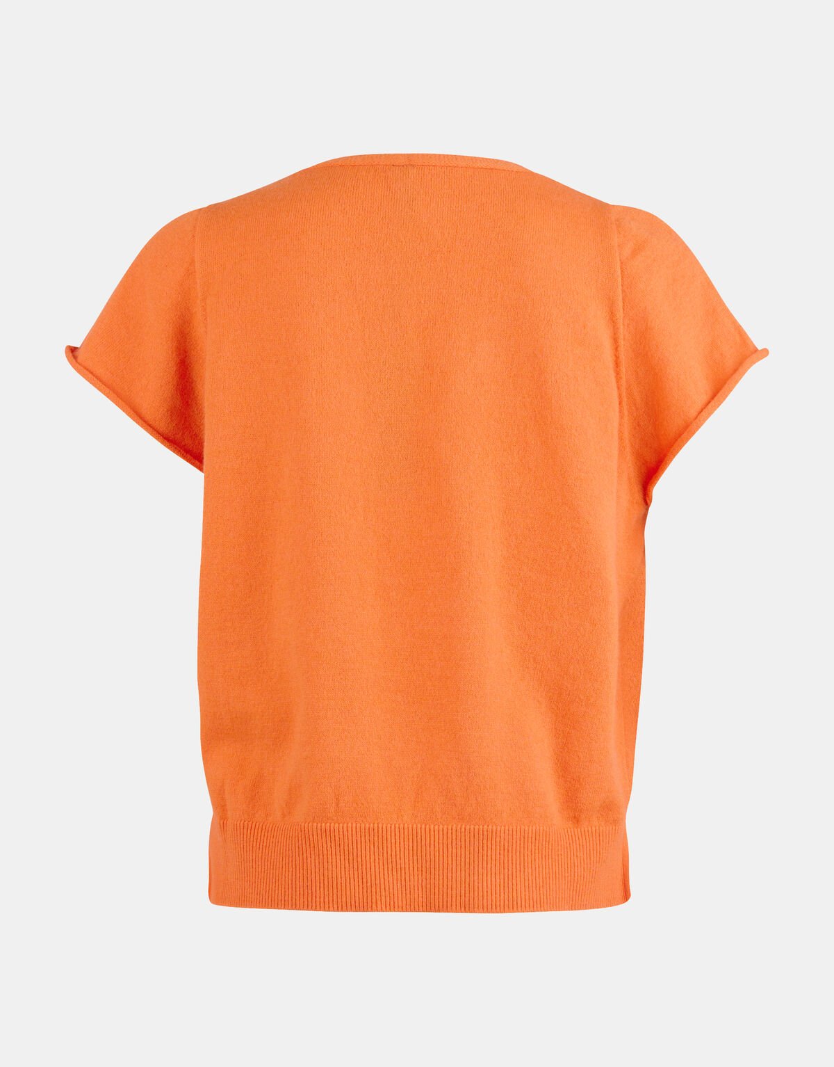 Gebreide V-Hals Top Oranje EKSEPT