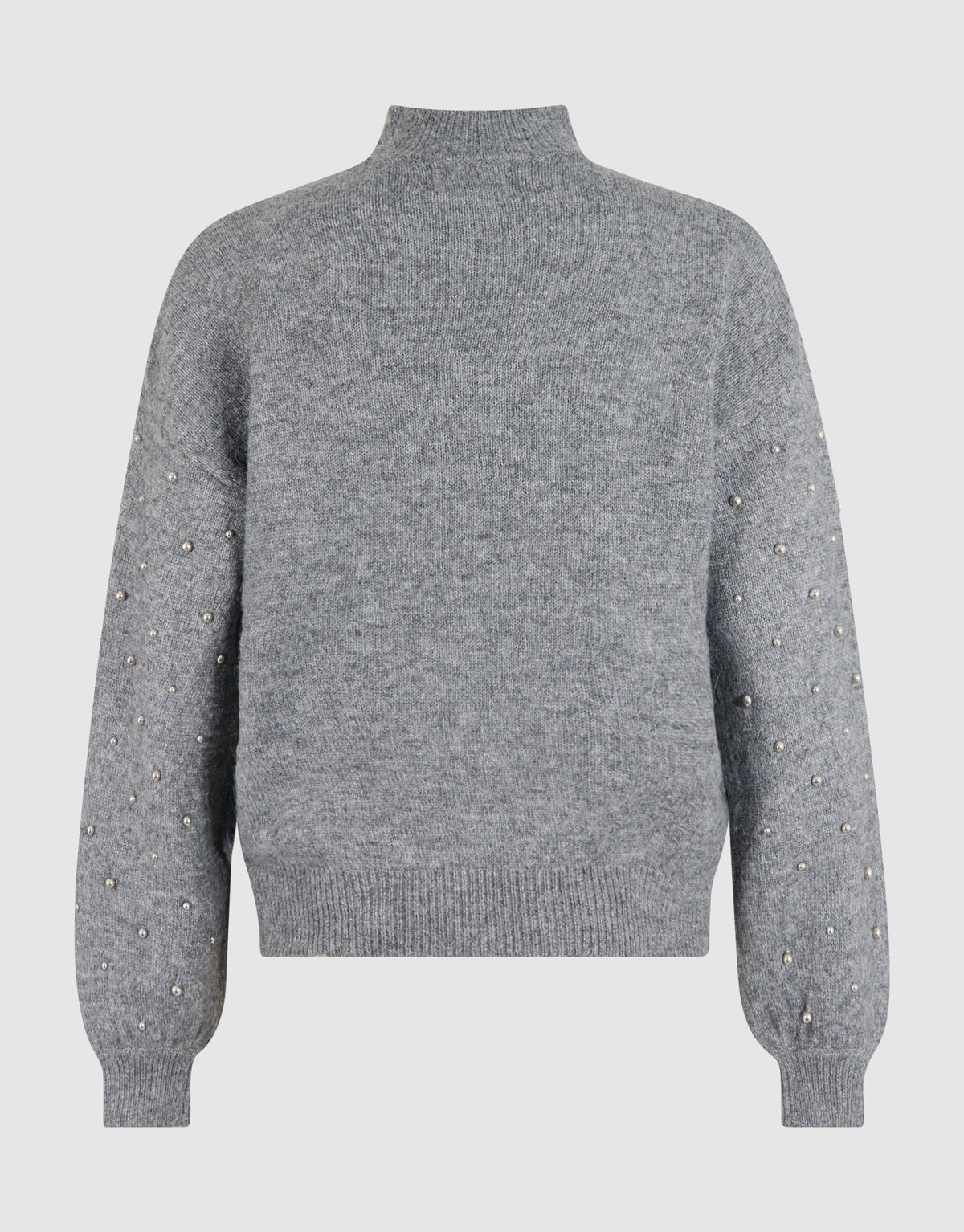 Studded Sleeve Trui Grijs SHOEBY WOMEN