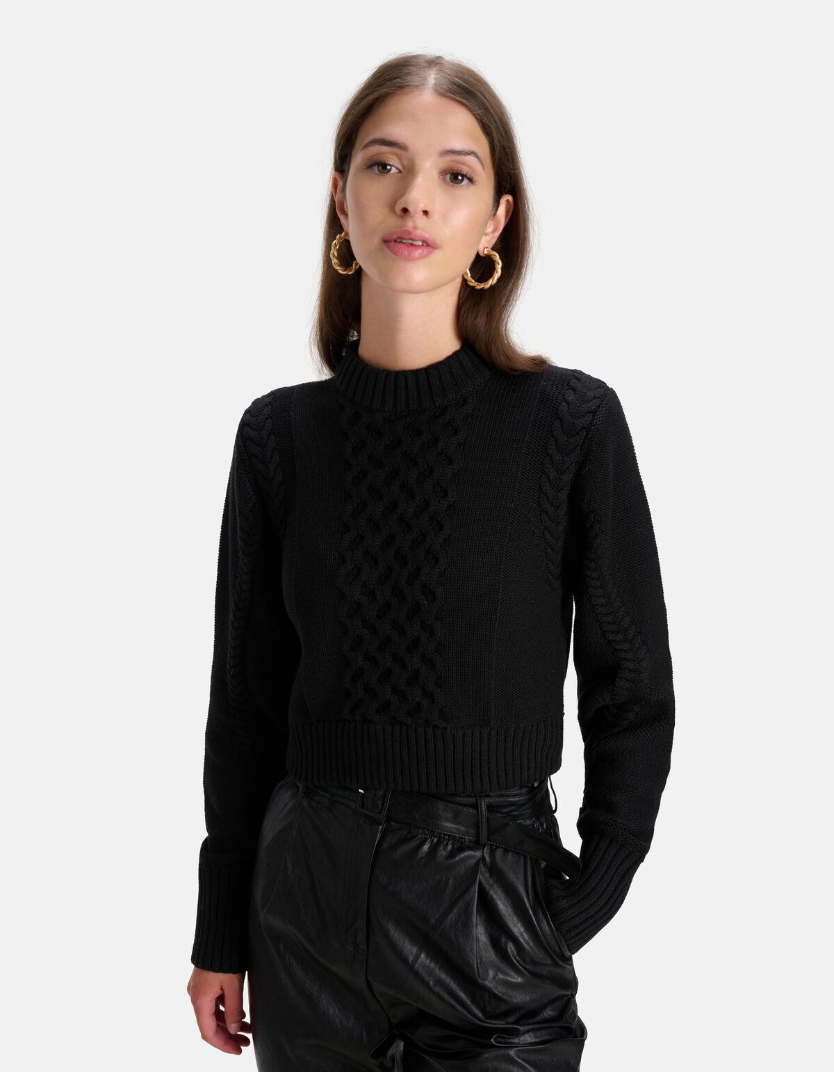 Cropped Cable Knit SHOEBY WOMEN