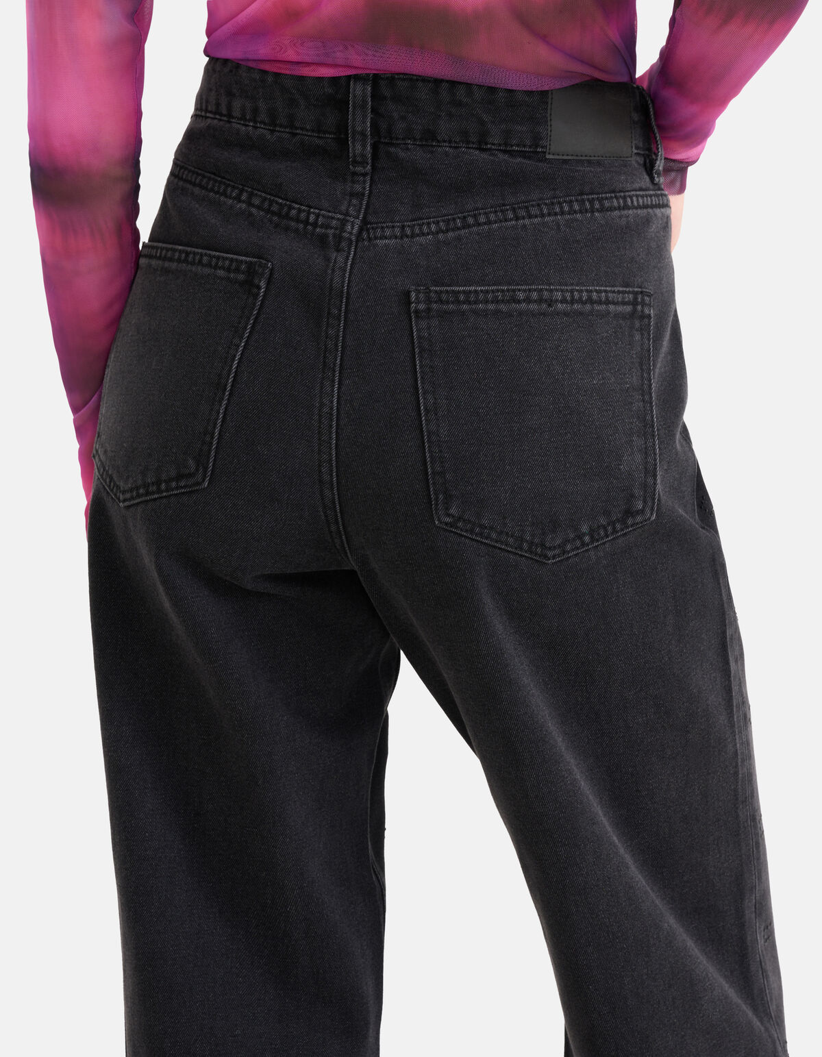 Strass Wide Leg Jeans Zwart SHOEBY WOMEN