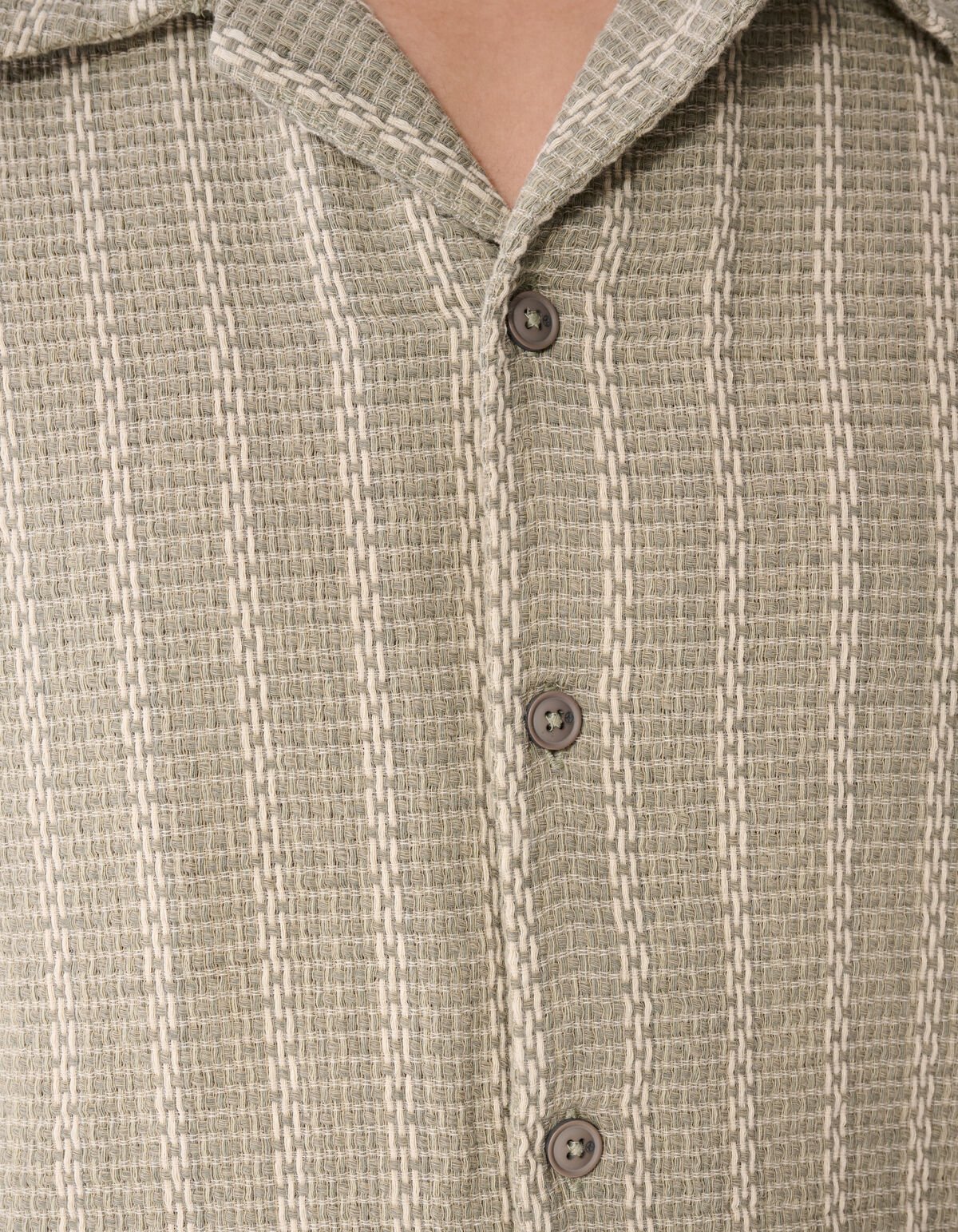 Geweven Stripe Overshirt Lichtgroen SHOEBY MEN