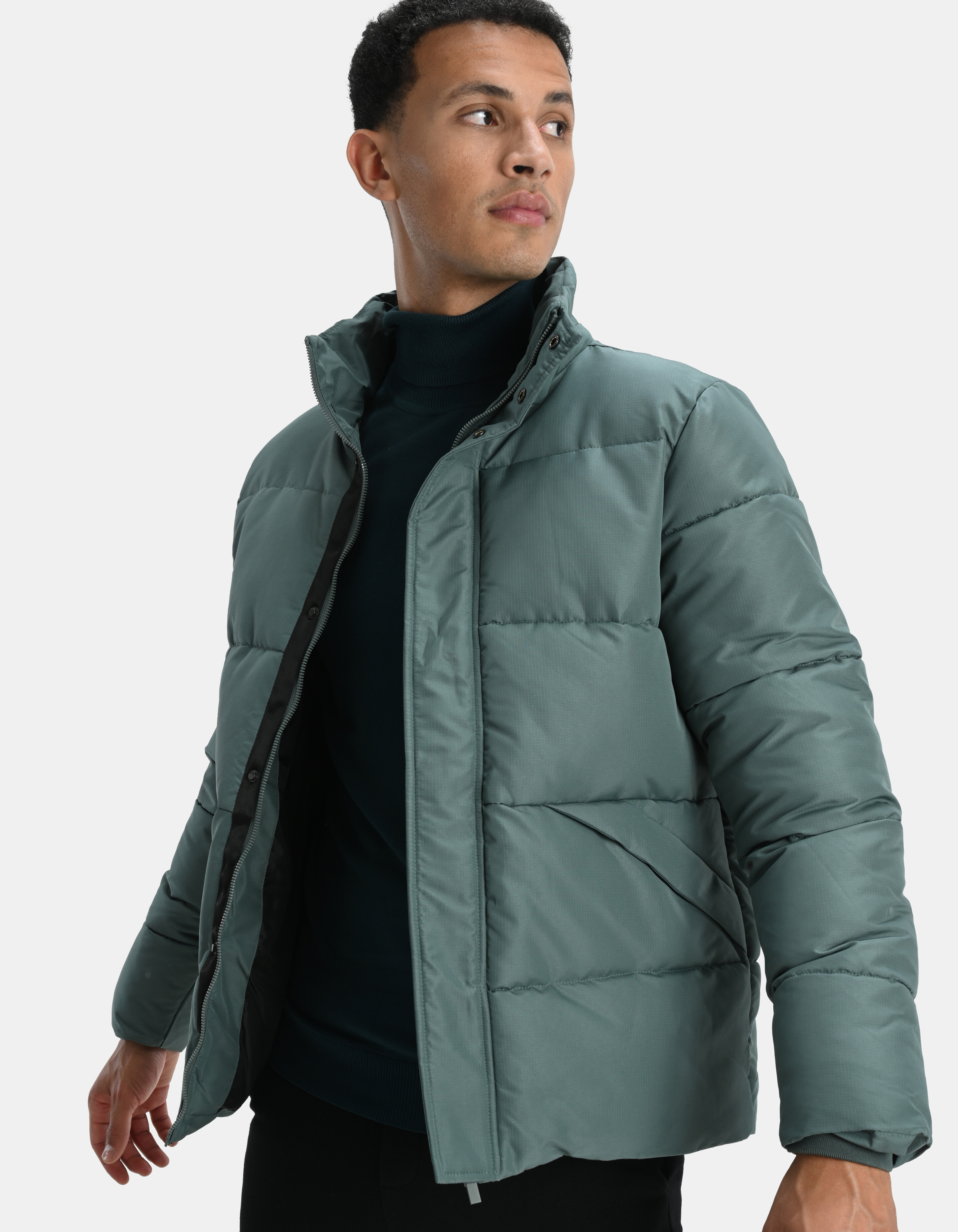 Uni Puffer Jas Groen SHOEBY MEN