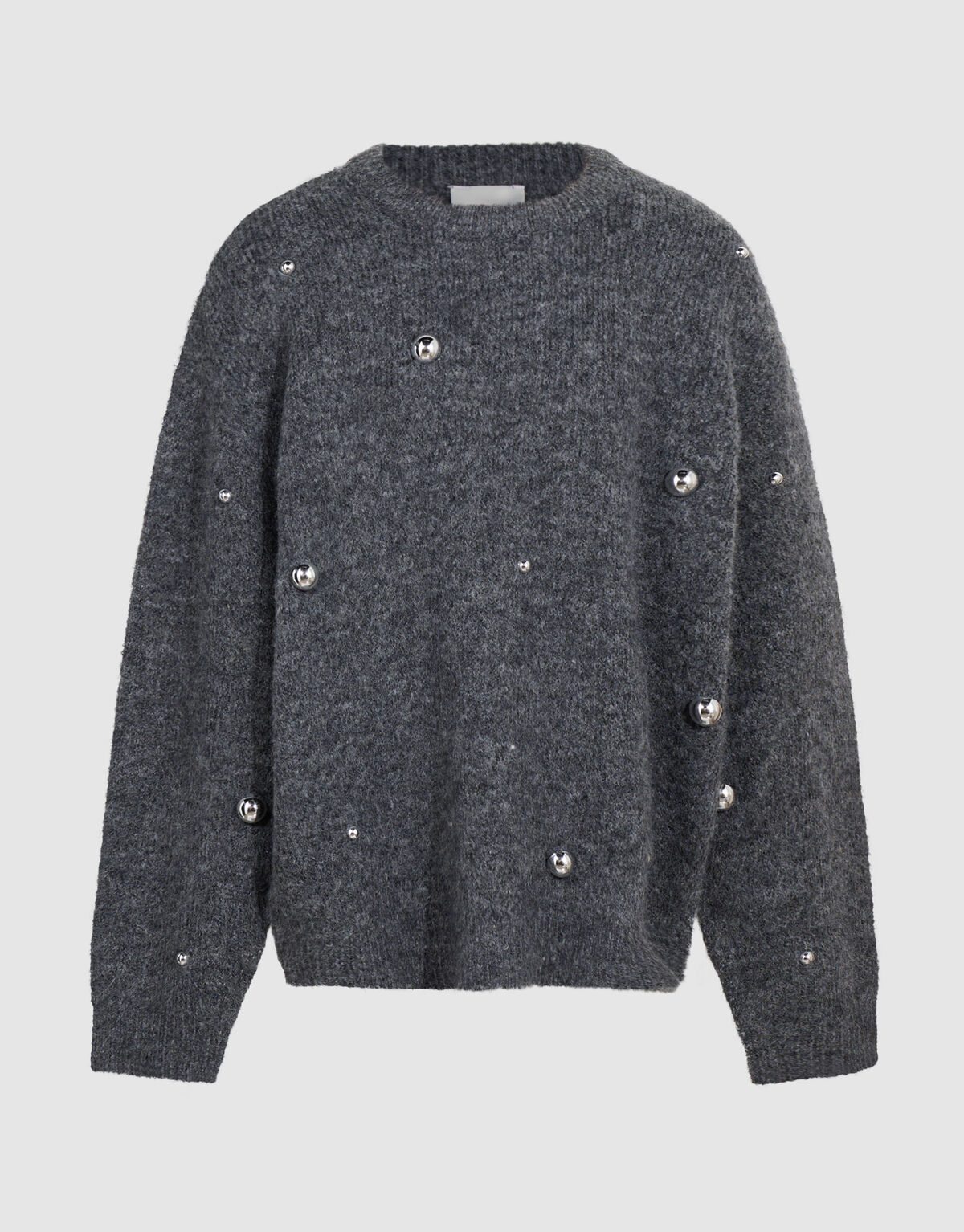 Studded Gebreide Trui Grijs SHOEBY GIRLS