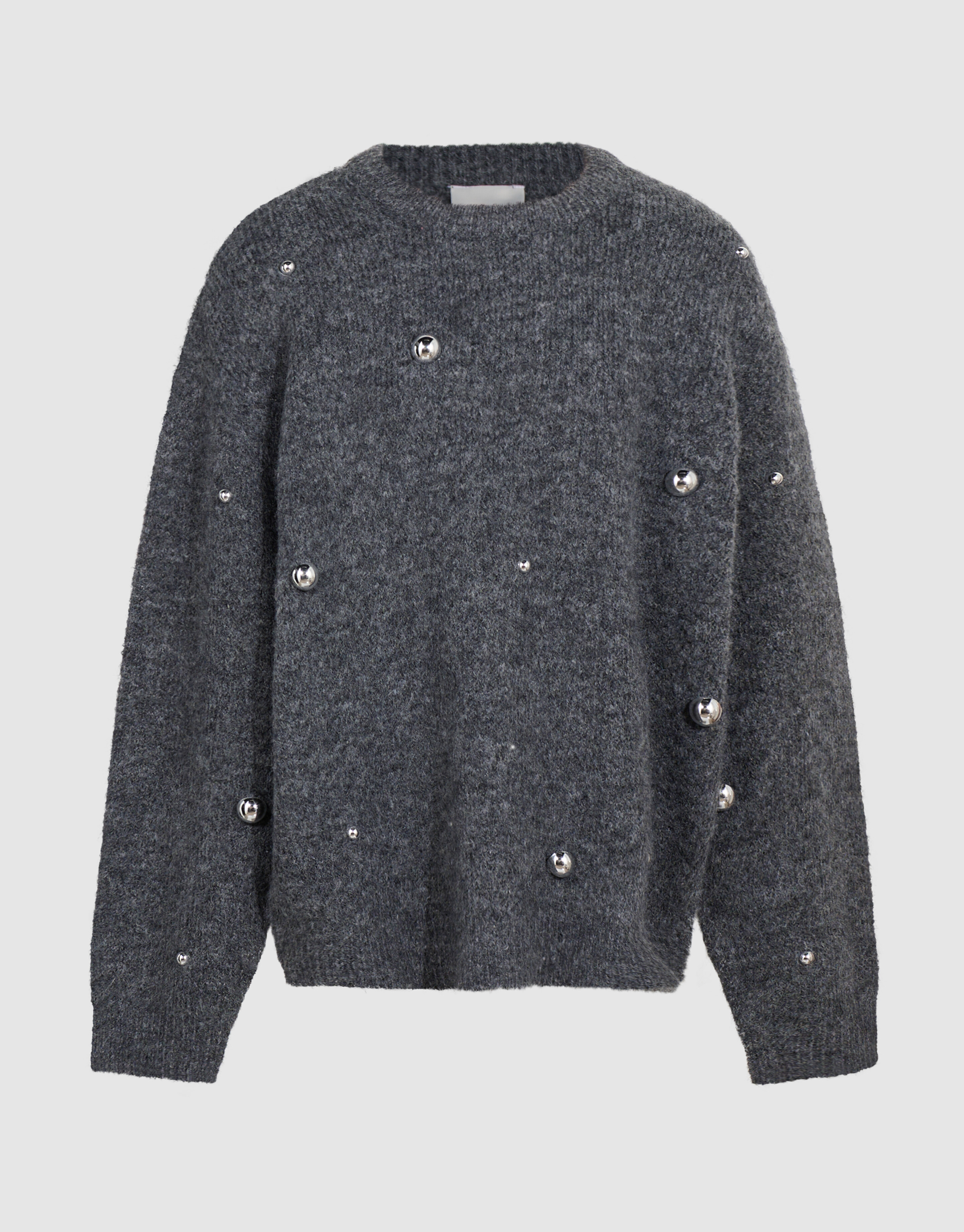 Studded Gebreide Trui Grijs SHOEBY GIRLS