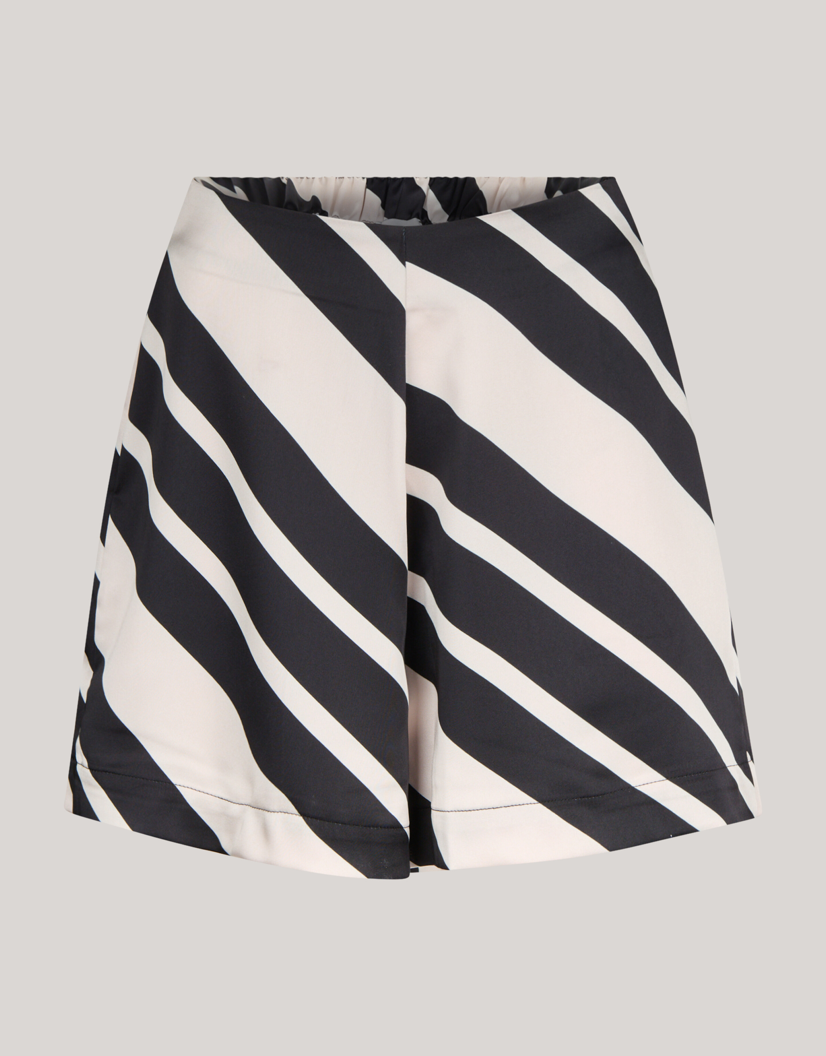 Gestreepte Satijnen Short Zwart/Wit SHOEBY WOMEN