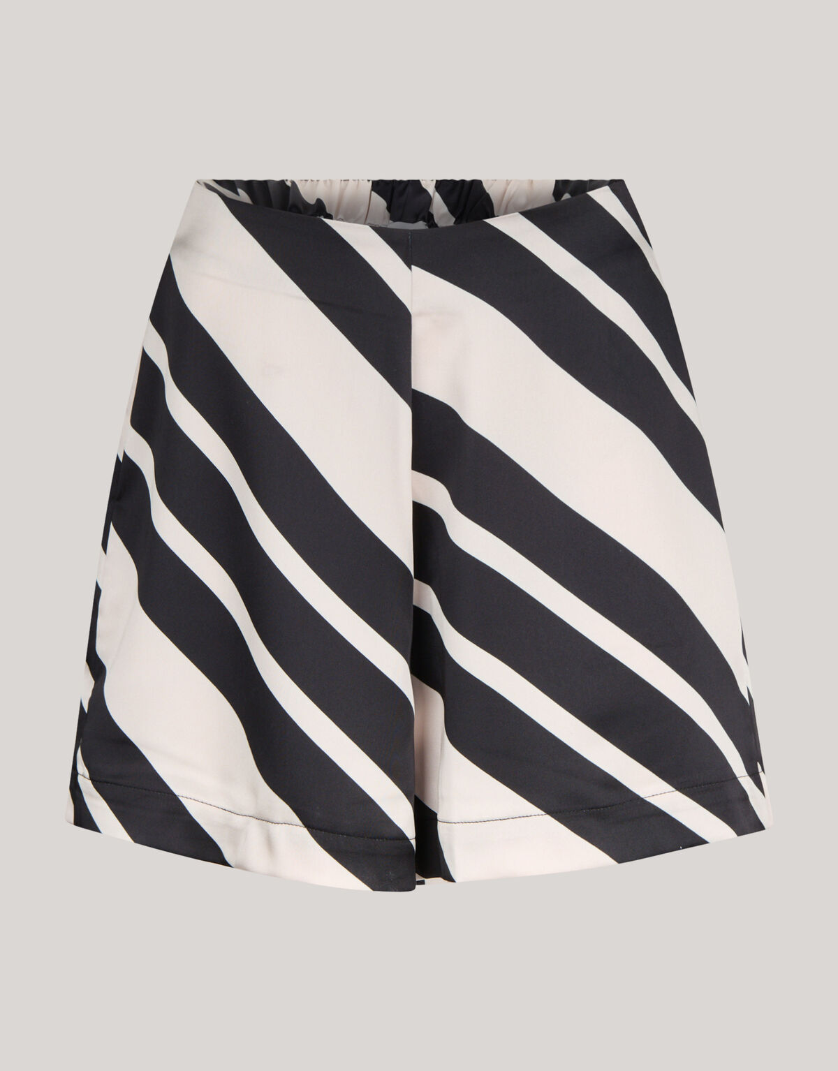 Gestreepte Satijnen Short Zwart/Wit SHOEBY WOMEN