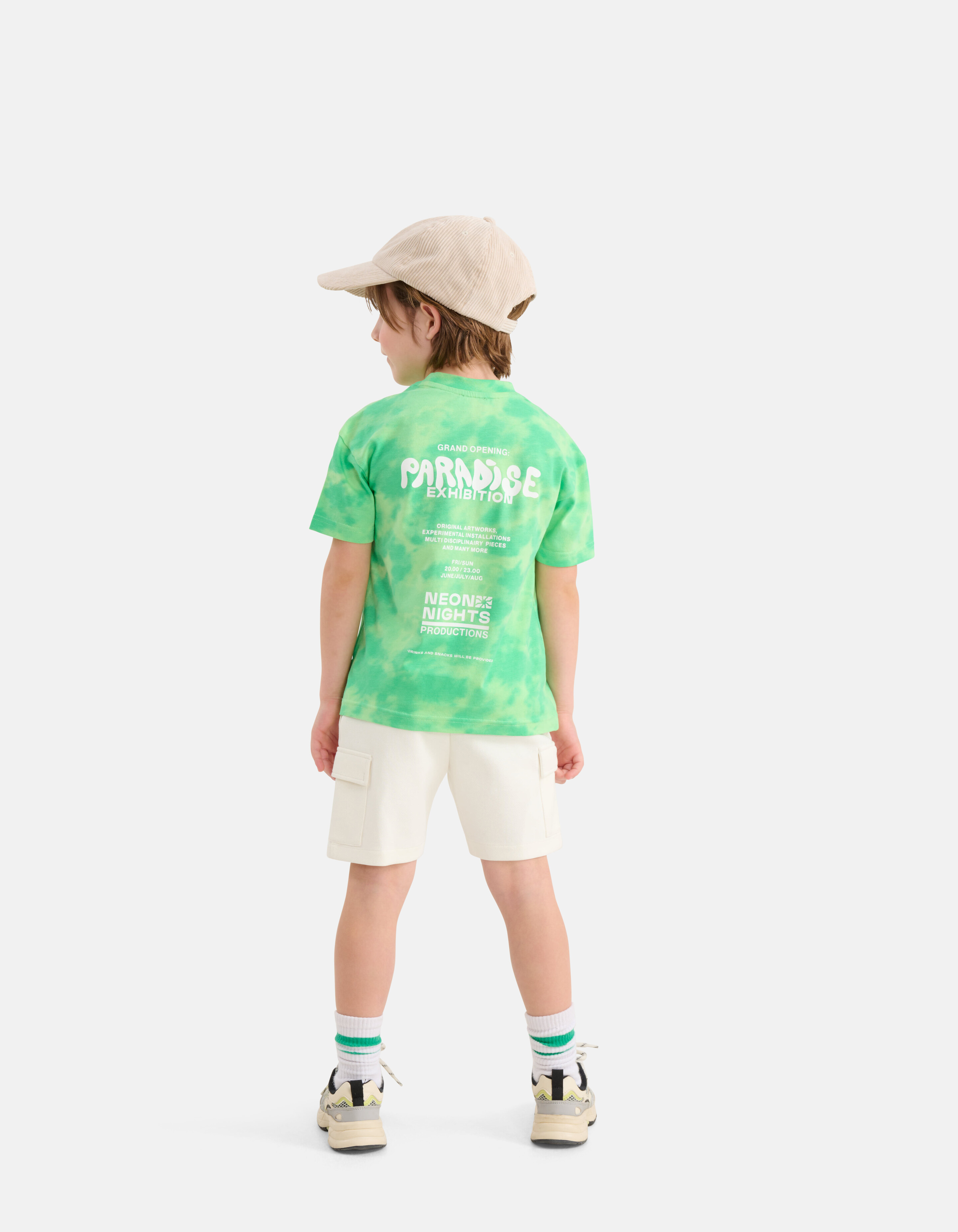 Tie Dye Artwork T-shirt Groen SHOEBY BOYS