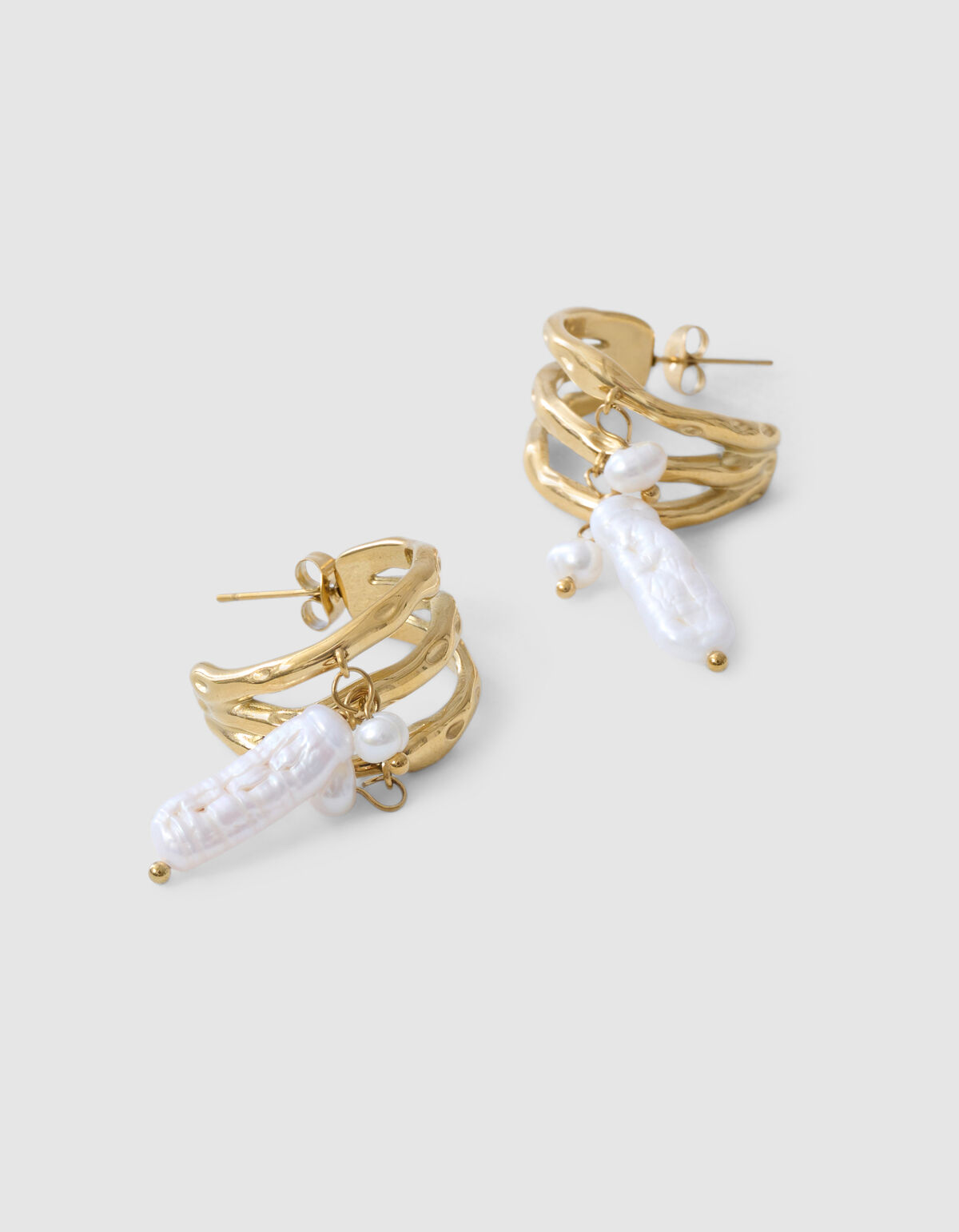 Parel Hoop Oorbellen Goud SHOEBY ACCESSOIRES