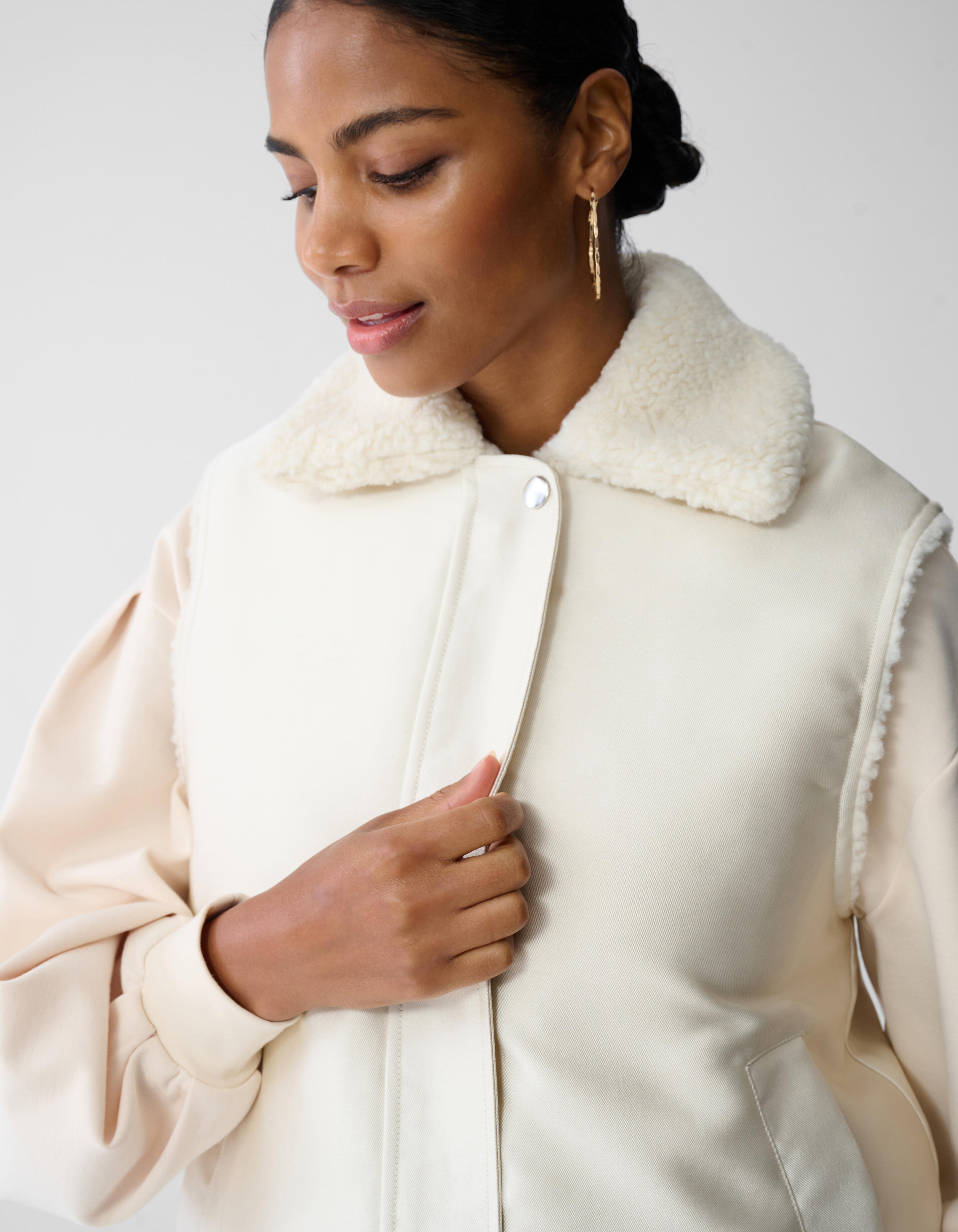 Reversible Gilet Gebroken Wit By Fred SHOEBY WOMEN