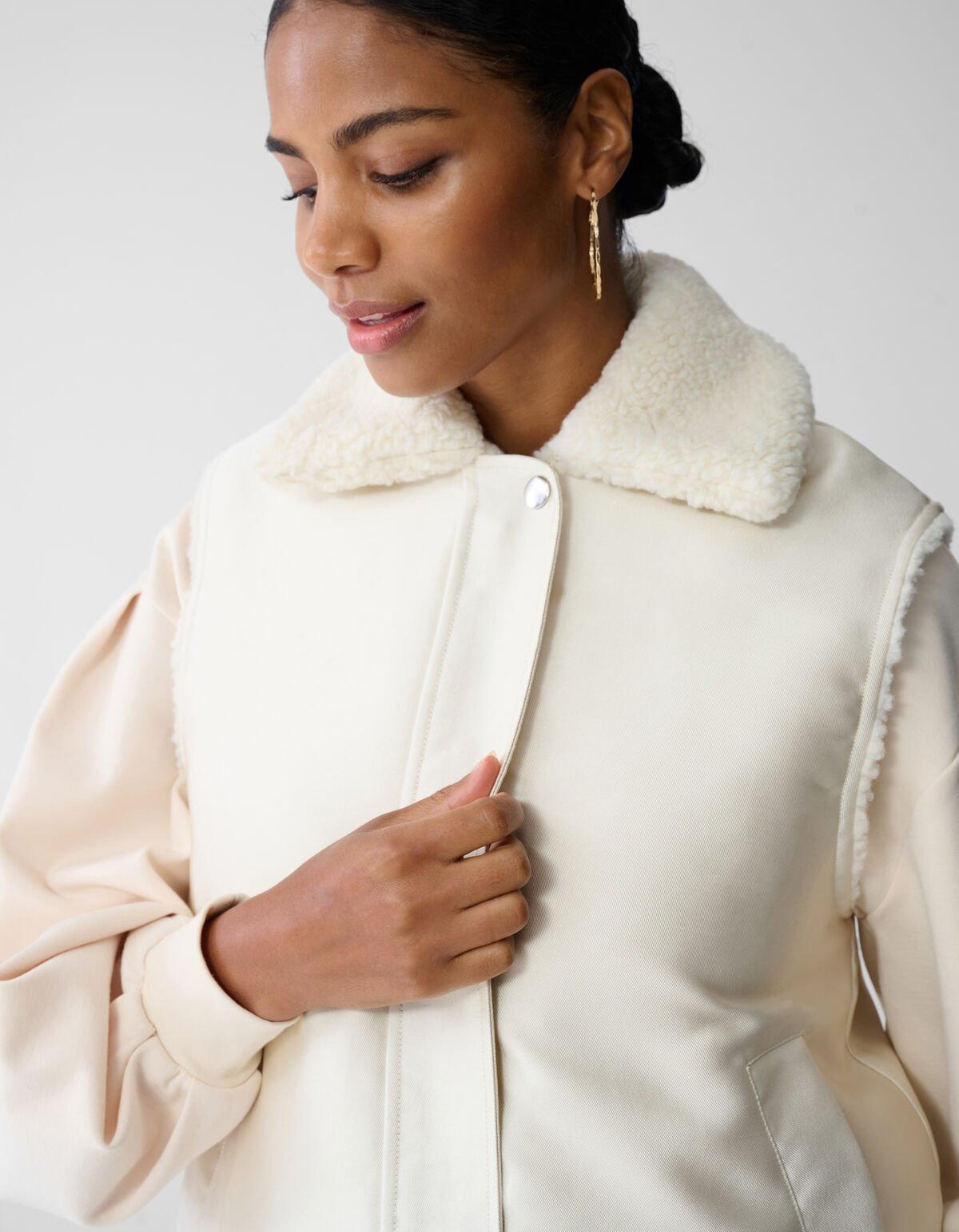 Reversible Gilet Gebroken Wit By Fred SHOEBY WOMEN