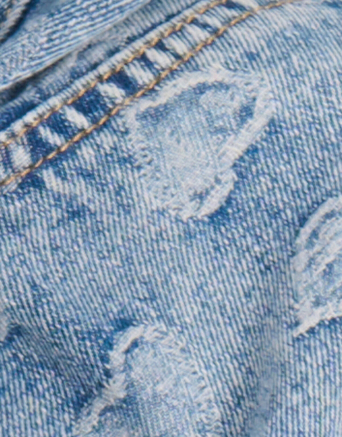 Jacquard Denim Jurk Blauw SHOEBY GIRLS