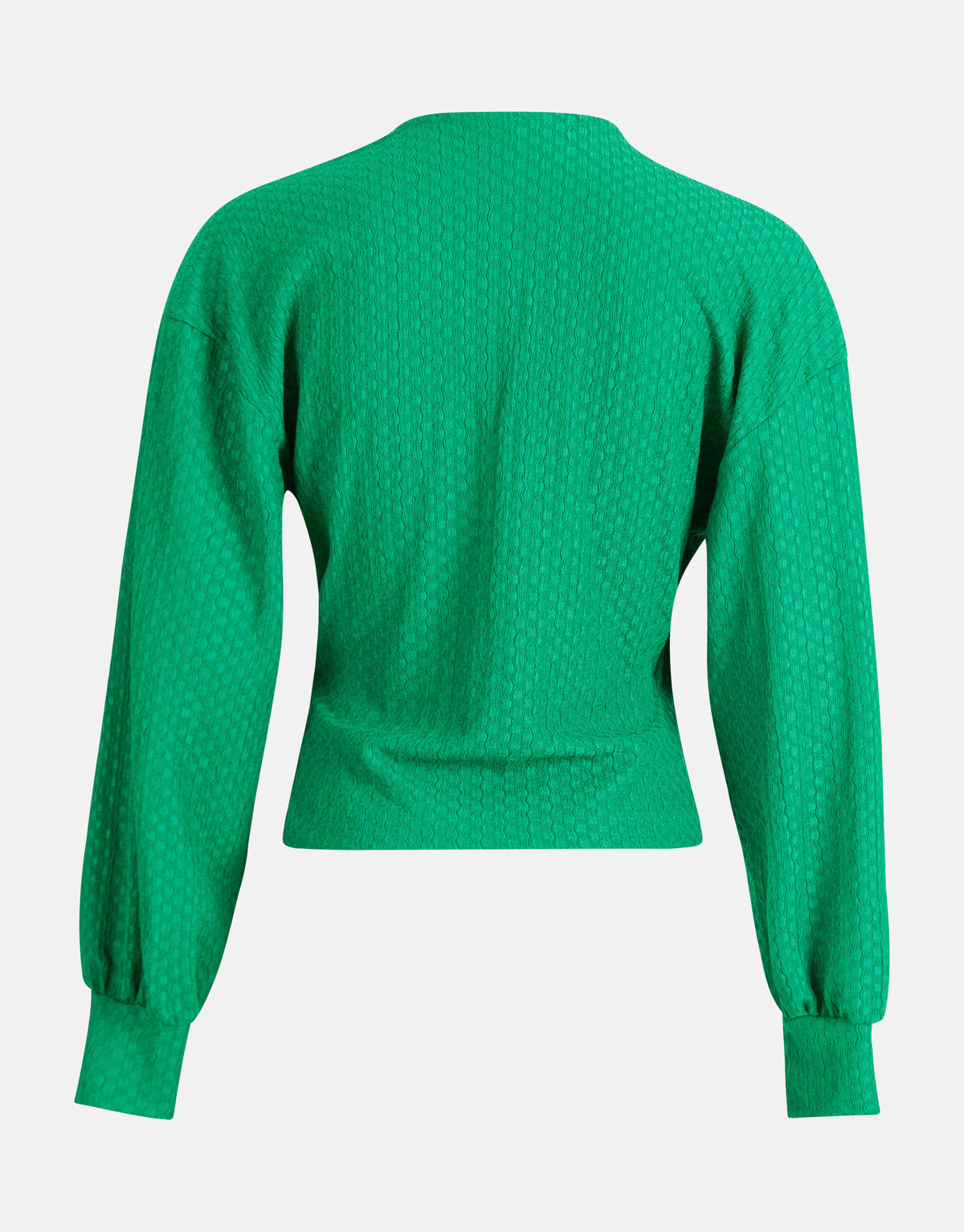 Crinkle Wrap Top Groen SHOEBY WOMEN
