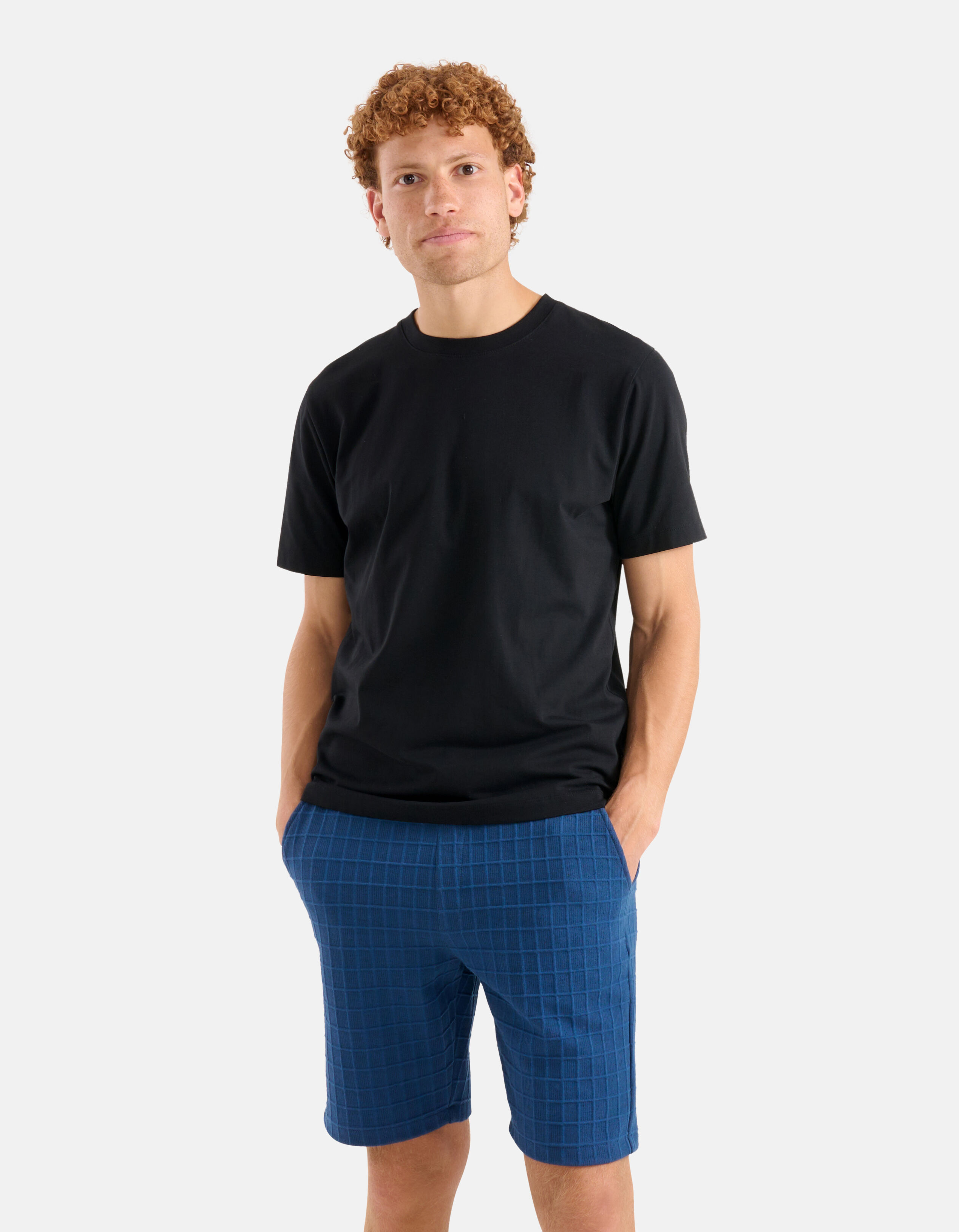 Structuur Short Donkerblauw Shoeby