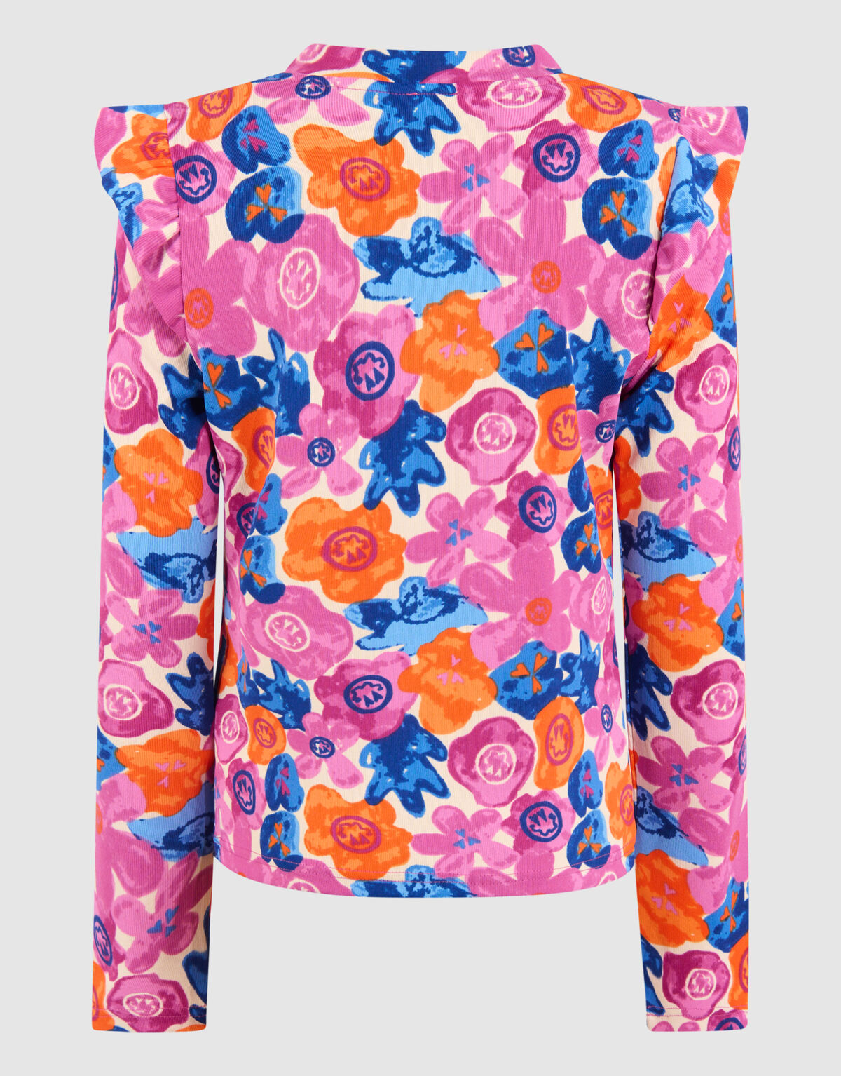 Printed Ruffle Top Roze SHOEBY GIRLS