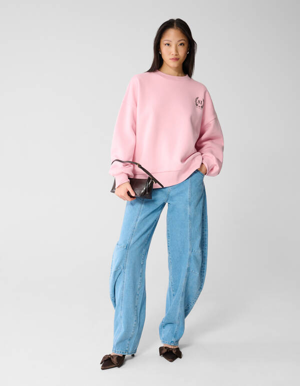 Social Club Artwork Sweater Roze SHOEBY WOMEN