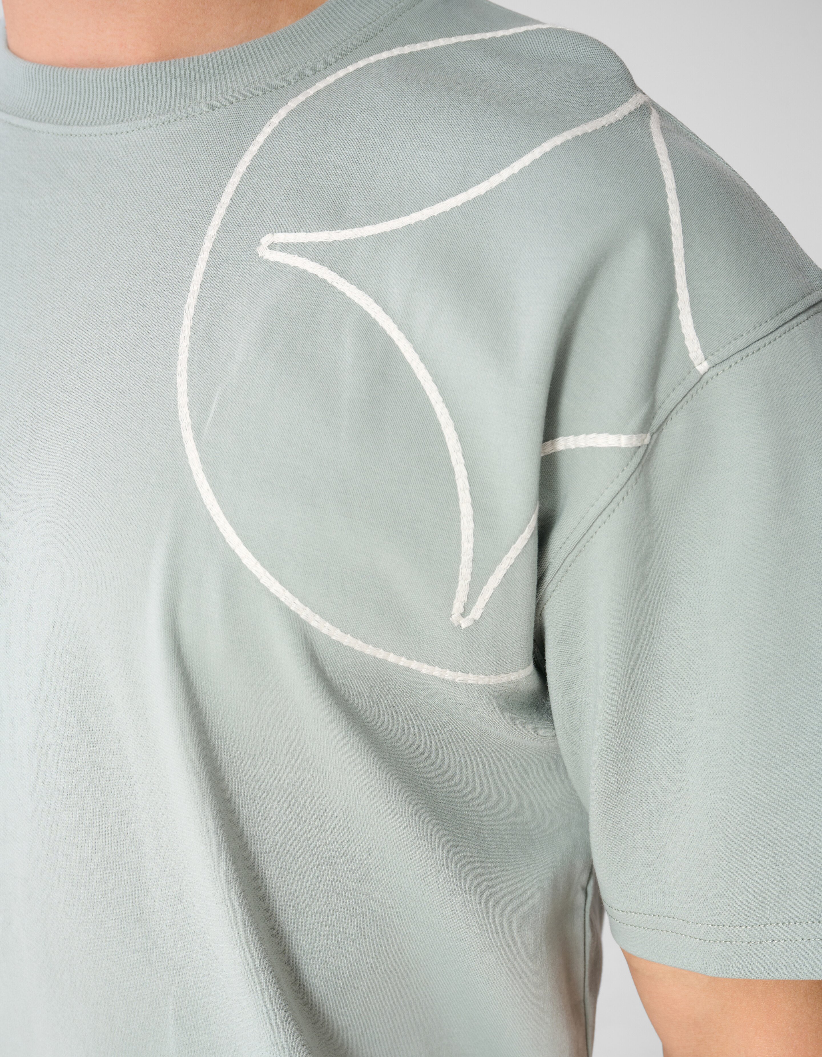 Embroidery Spark T-shirt Lichtgroen SHOEBY MEN