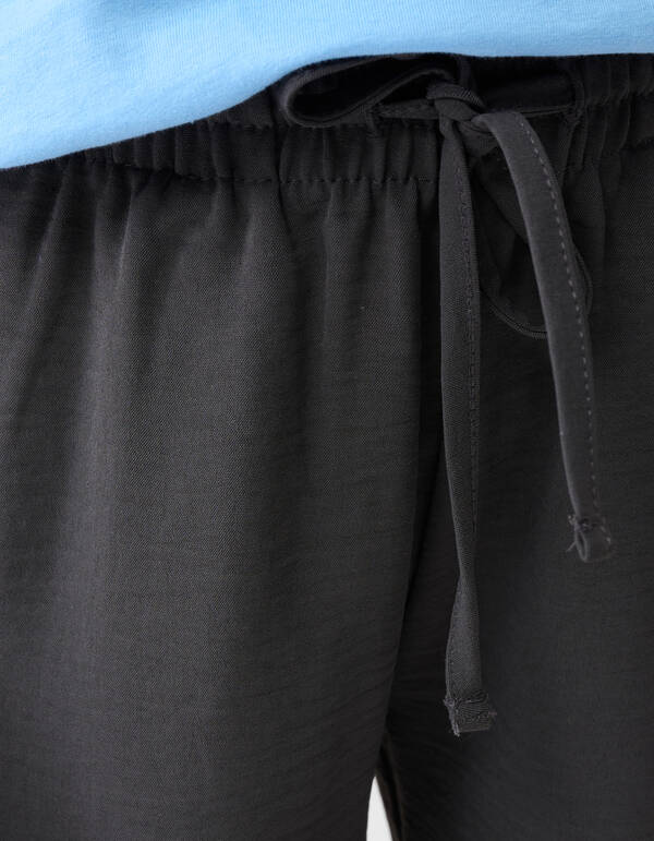 Twist Wide Leg Broek Donkergrijs SHOEBY GIRLS