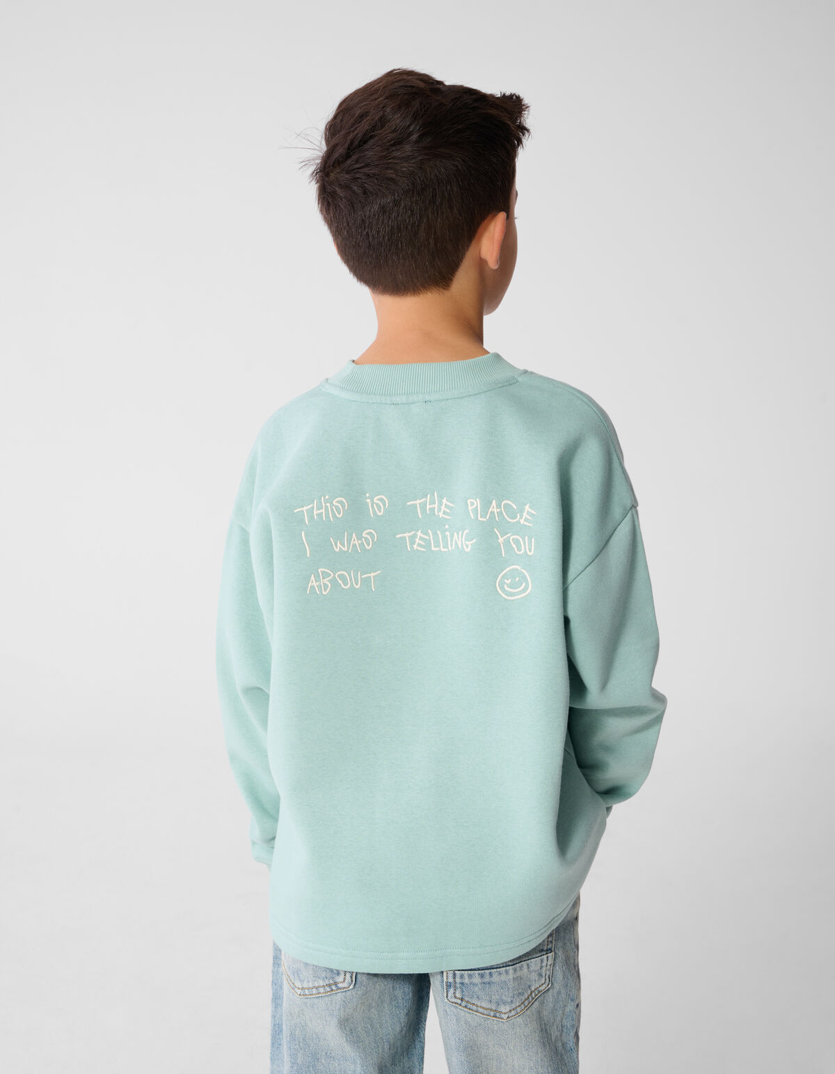 Oversized Artwork Sweater Lichtgroen SHOEBY BOYS