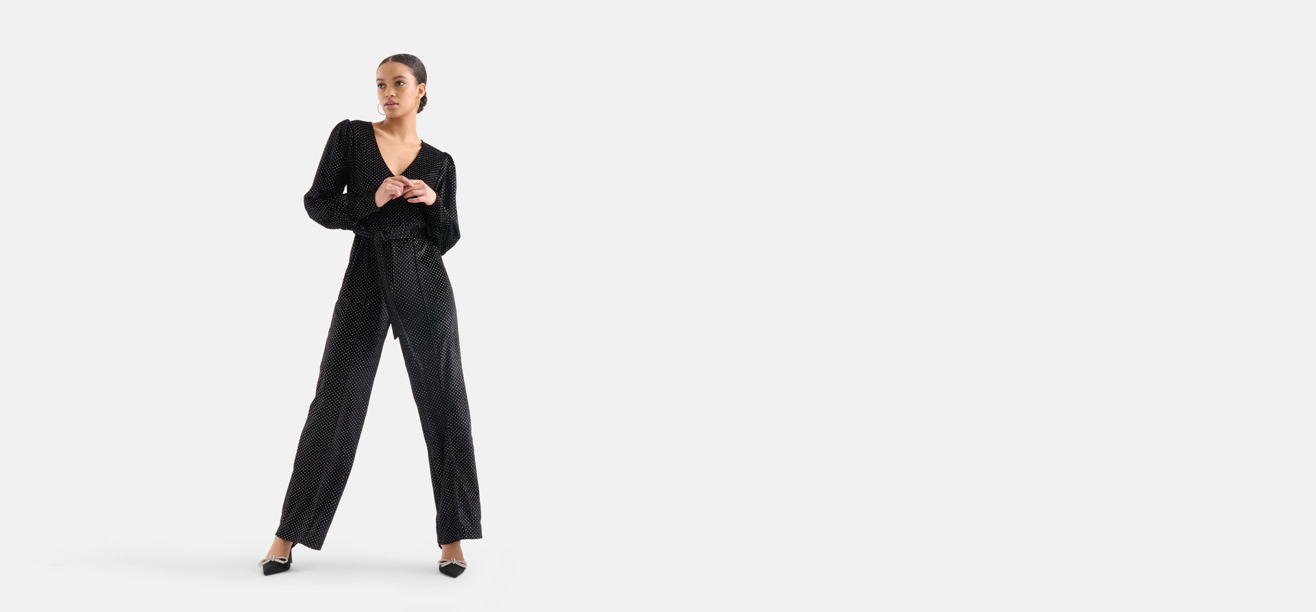 Glitter Jumpsuit Zwart EKSEPT
