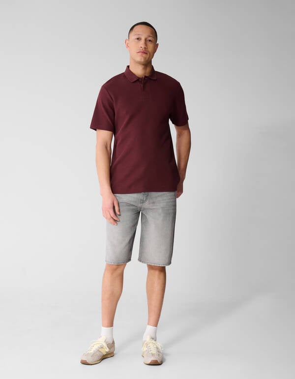 Relaxed Fit Denim Short Grijs SHOEBY MEN