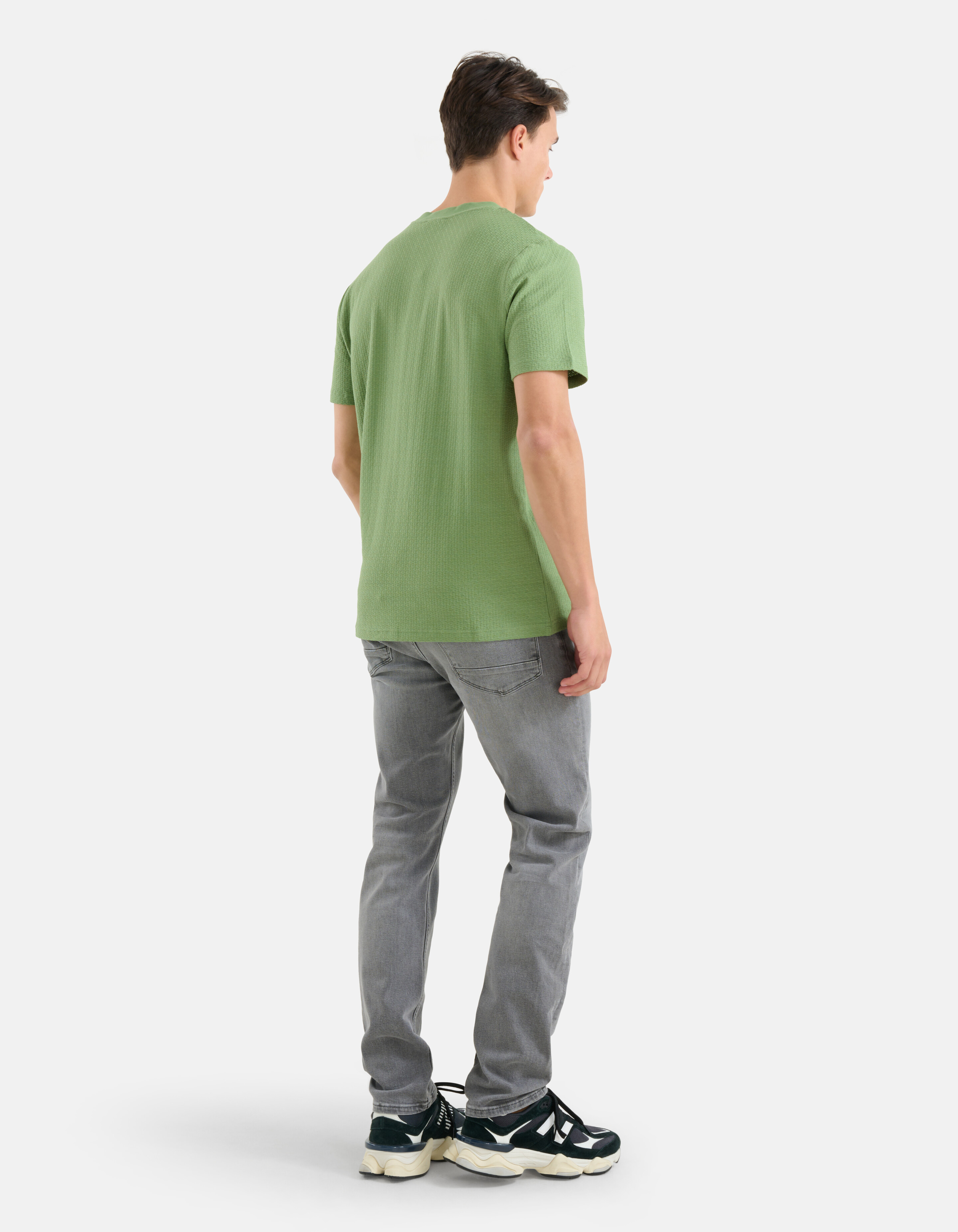 Jacquard T-shirt Groen SHOEBY MEN