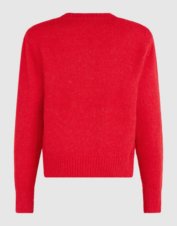 Shoulder Crew Gebreide Trui Rood SHOEBY WOMEN