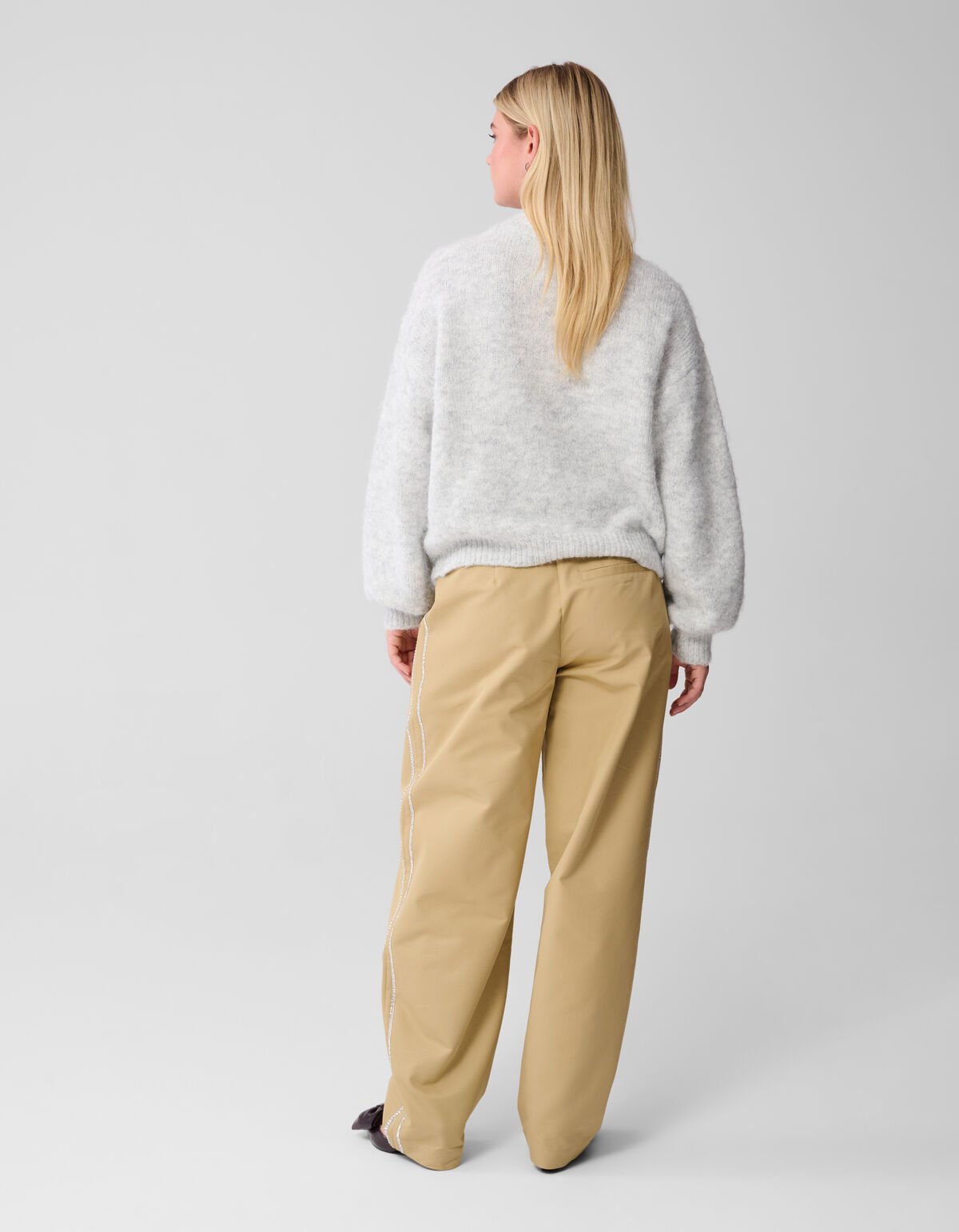 Strass Barrel Fit Broek Camel SHOEBY WOMEN