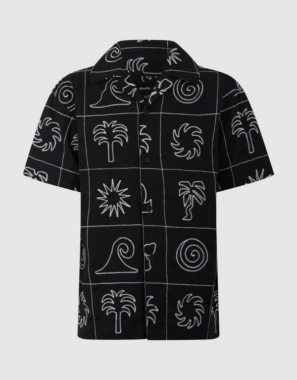 Embroidery Overhemd Zwart SHOEBY BOYS